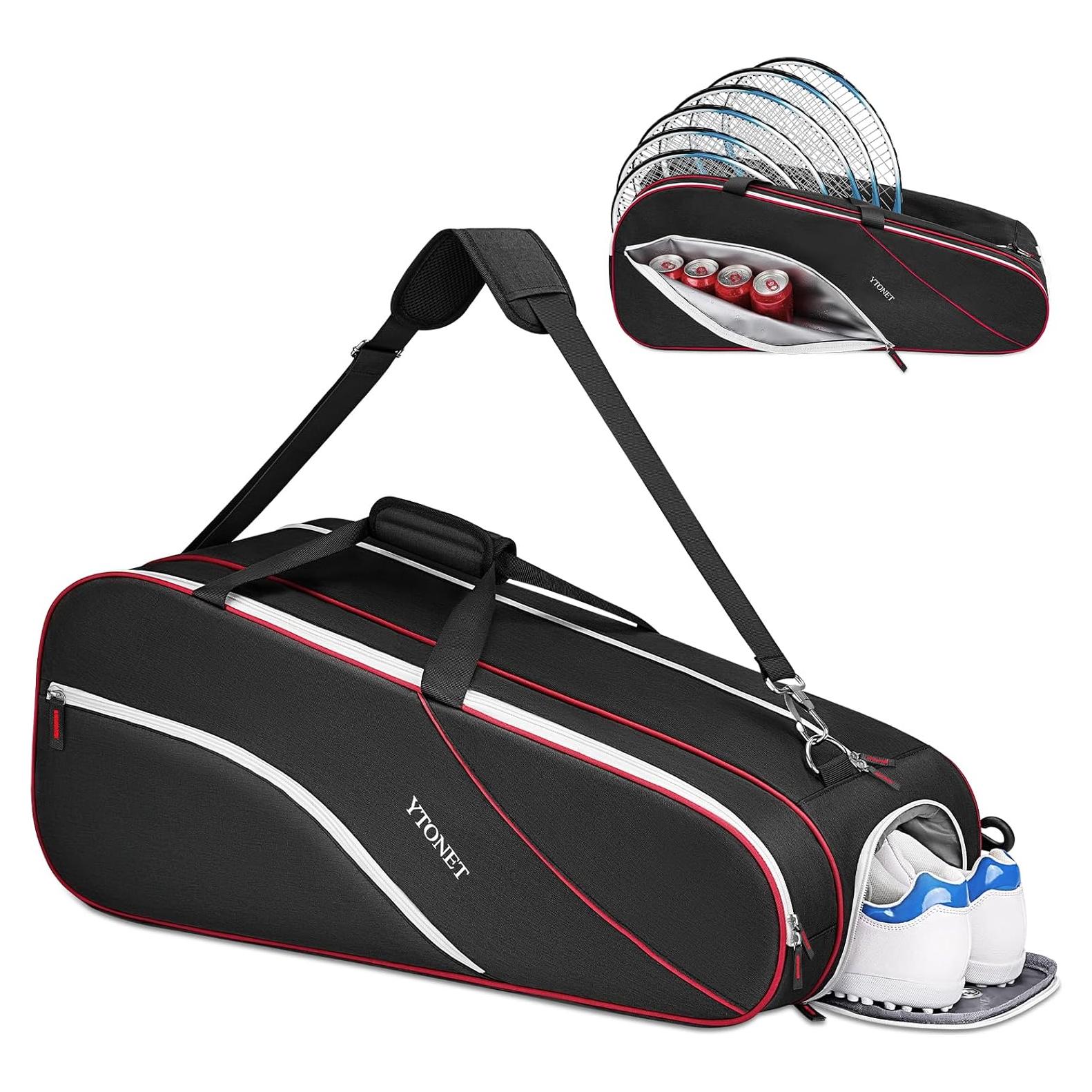 Bolsa de Tenis Ytonet 6 Raquetas Acolchada Resistente al Agua