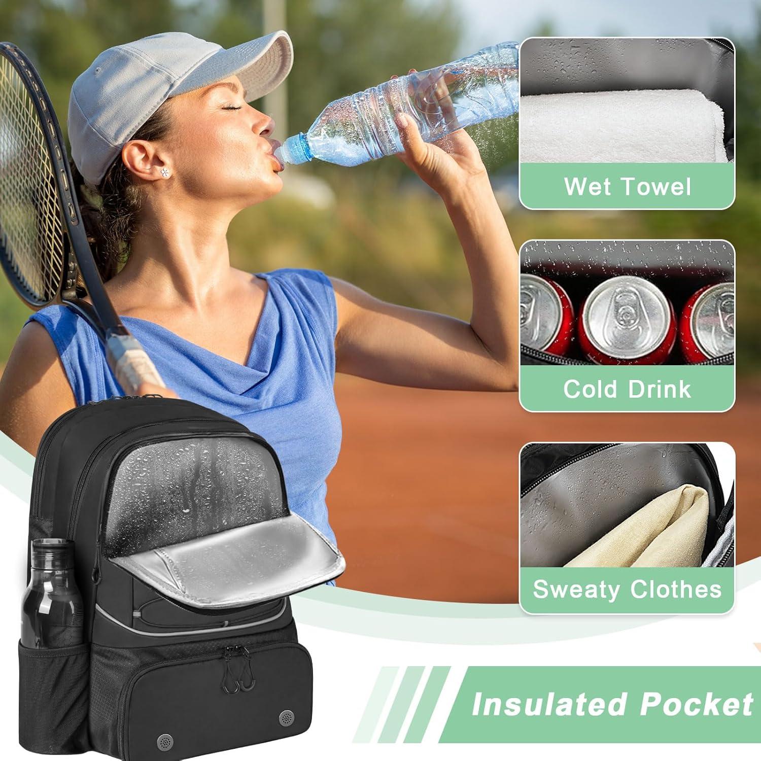 Bolsa de Tenis Arcoyard 600102blk para 2 Raquetas y Zapatos