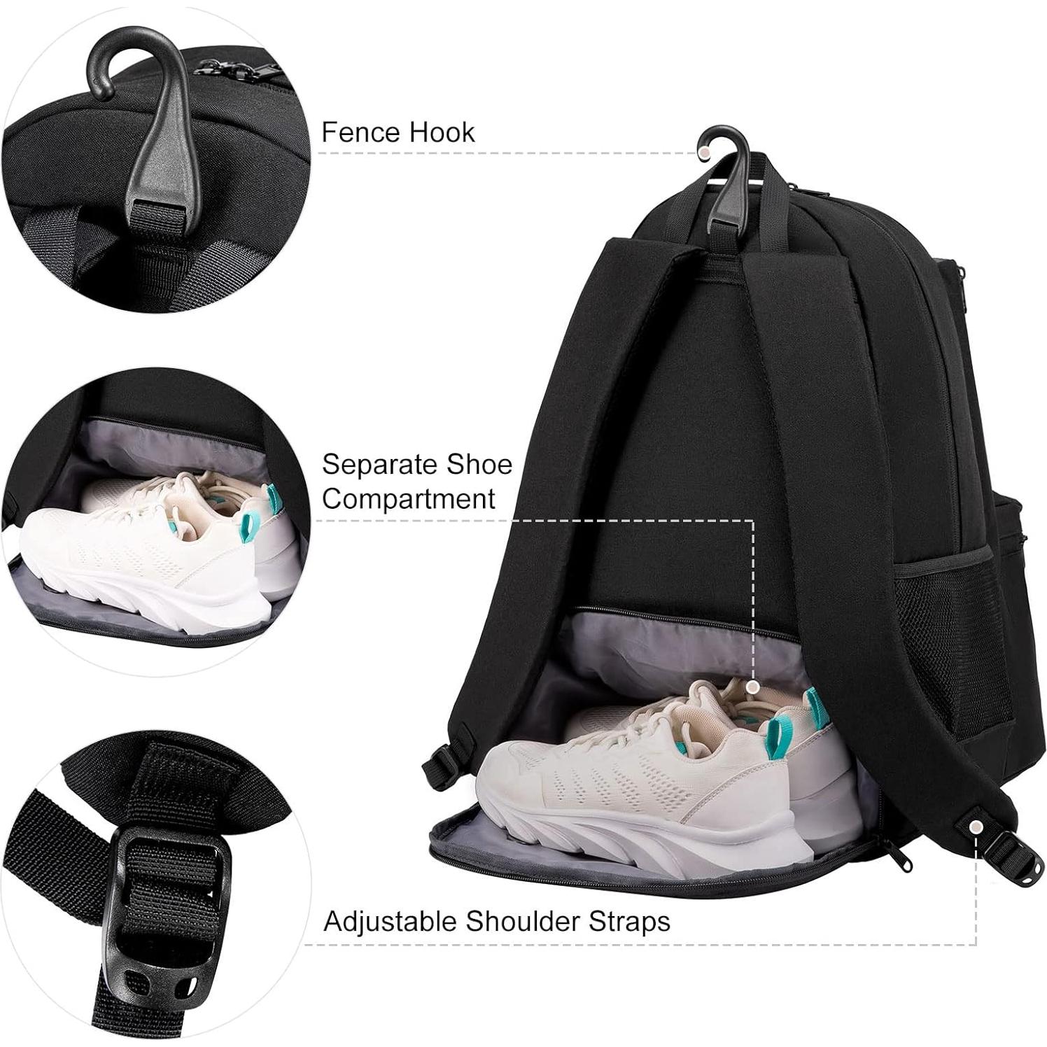 Mochila de Tenis Sucipi Profesional para 2 Raquetas y Zapatos