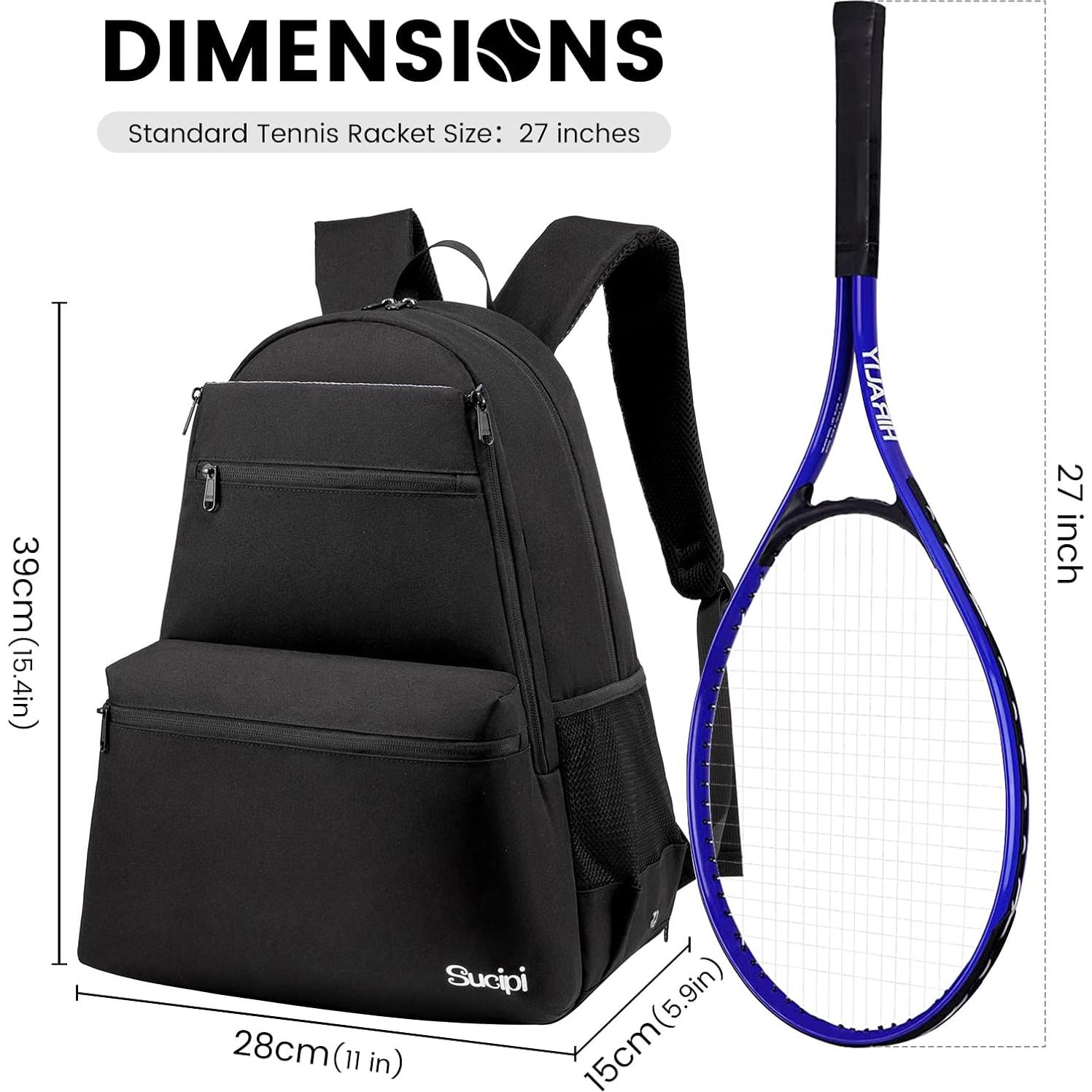 Mochila de Tenis Sucipi Profesional para 2 Raquetas y Zapatos