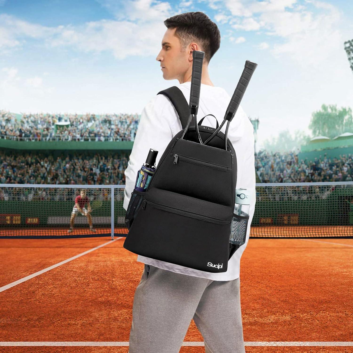 Mochila de Tenis Sucipi Profesional para 2 Raquetas y Zapatos