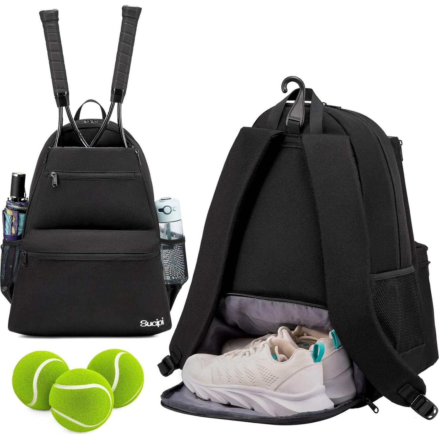 Mochila de Tenis Sucipi Profesional para 2 Raquetas y Zapatos