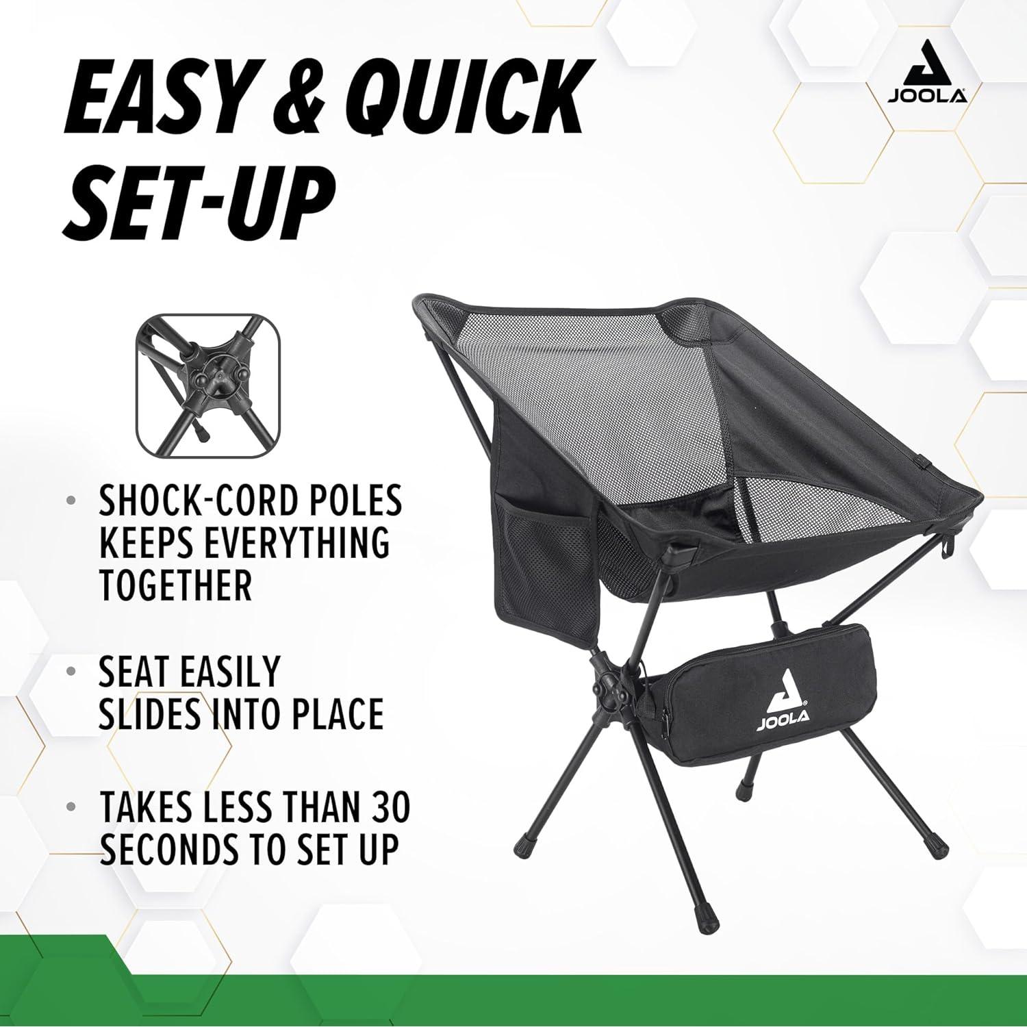 Silla de Pickleball JOOLA Plegable Ligera 0.91 kg Verde