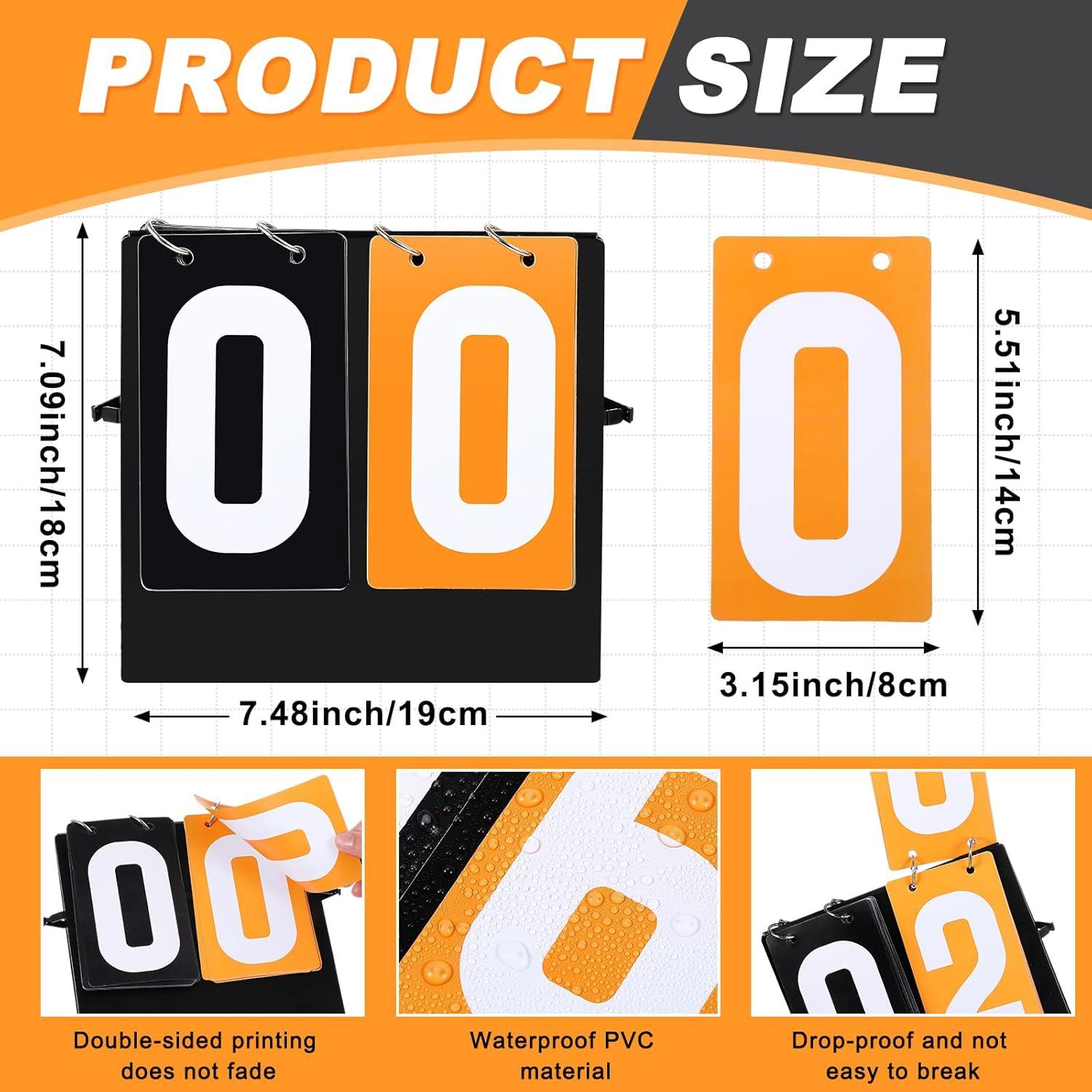 Marcador de Puntuación Portátil Hiboom 2 Dígitos PVC para Deportes