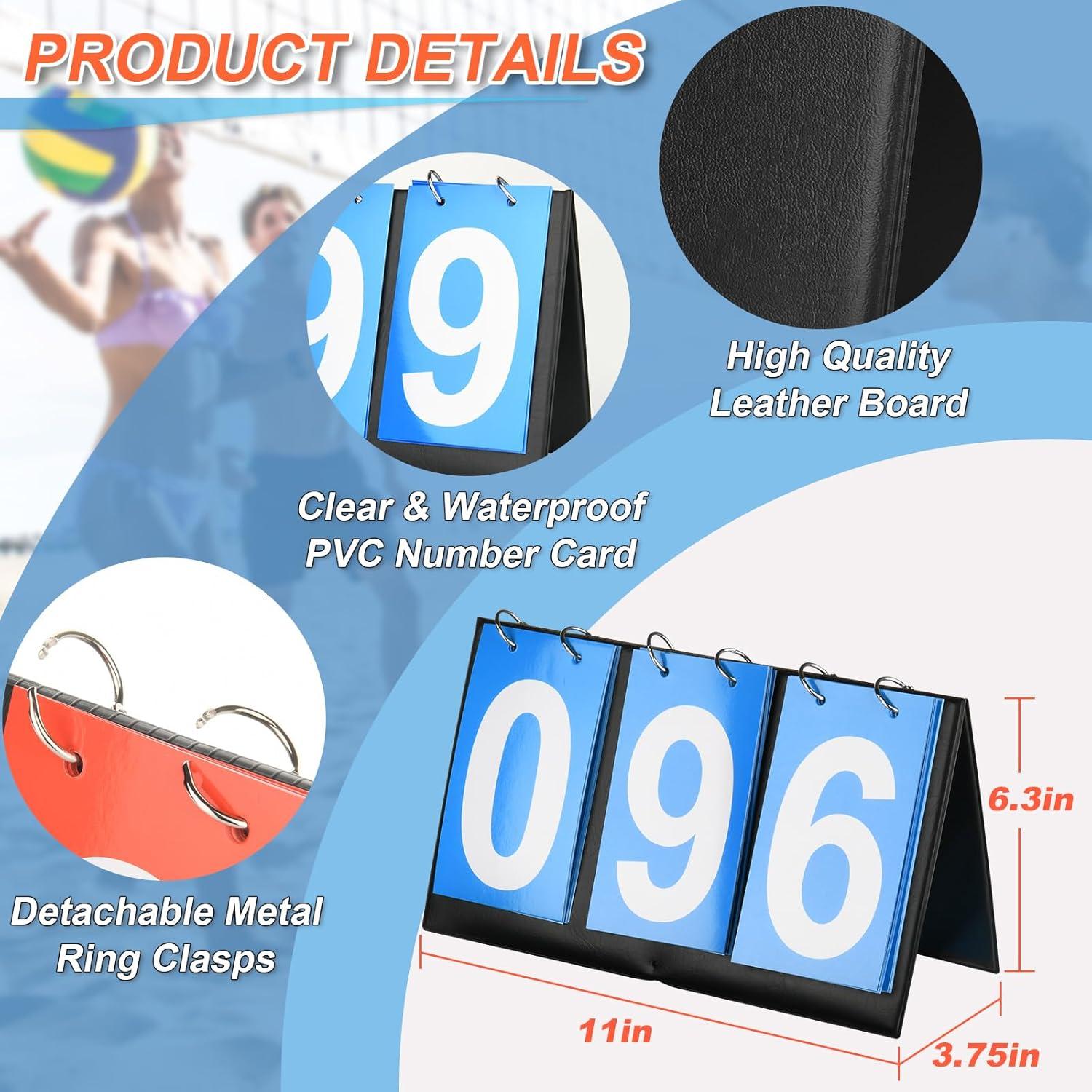 Tabla de Puntuación Deportiva Cosmos 3 Dígitos Azul y Rojo