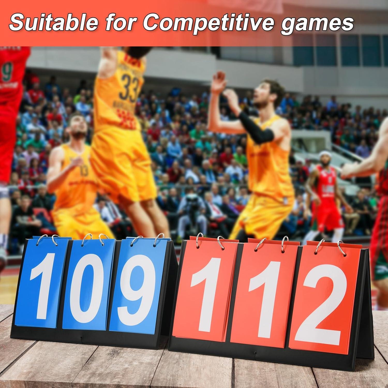 Tabla de Puntuación Deportiva Cosmos 3 Dígitos Azul y Rojo