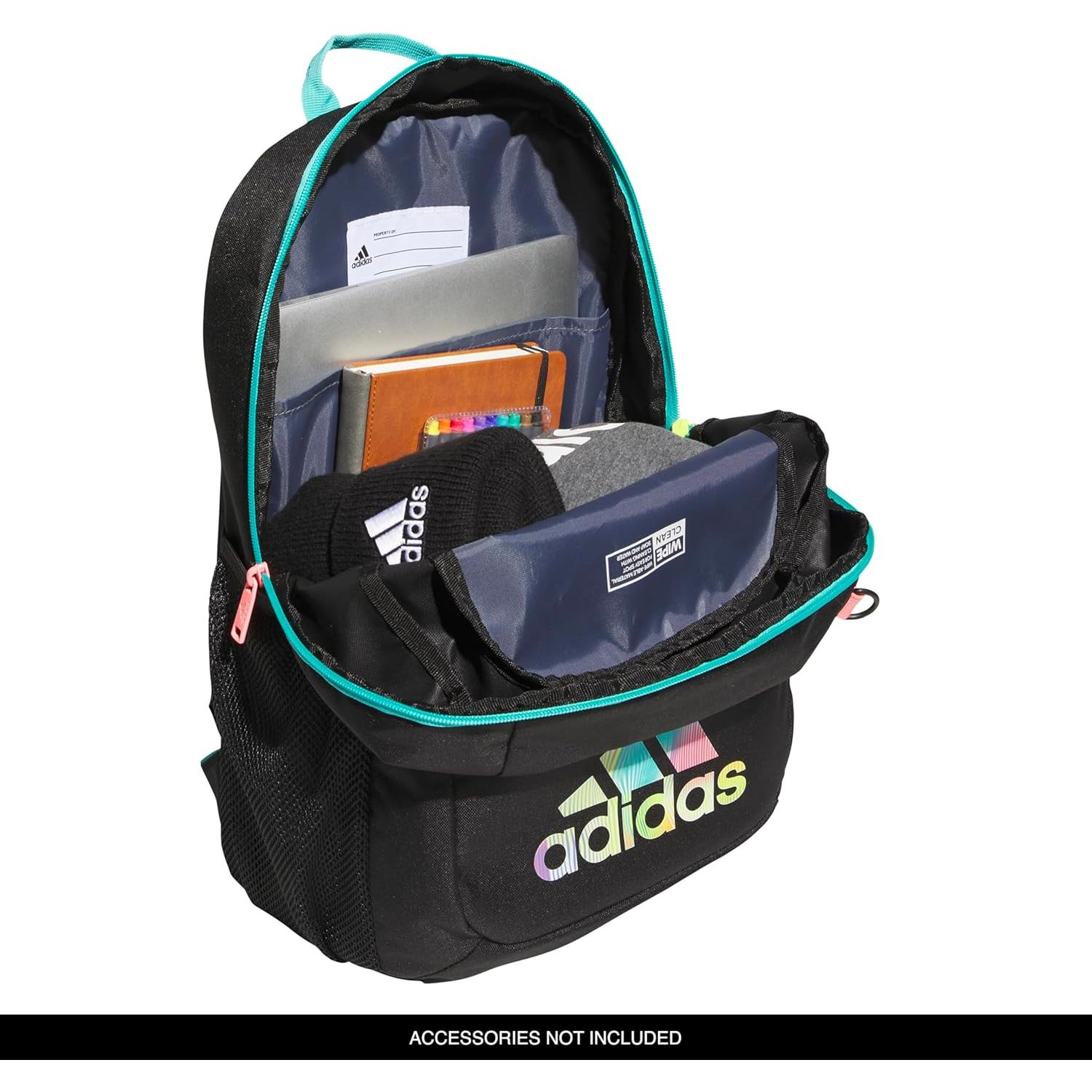 Mochila Unisex adidas para Laptop 20.9L Negra Verde Roja