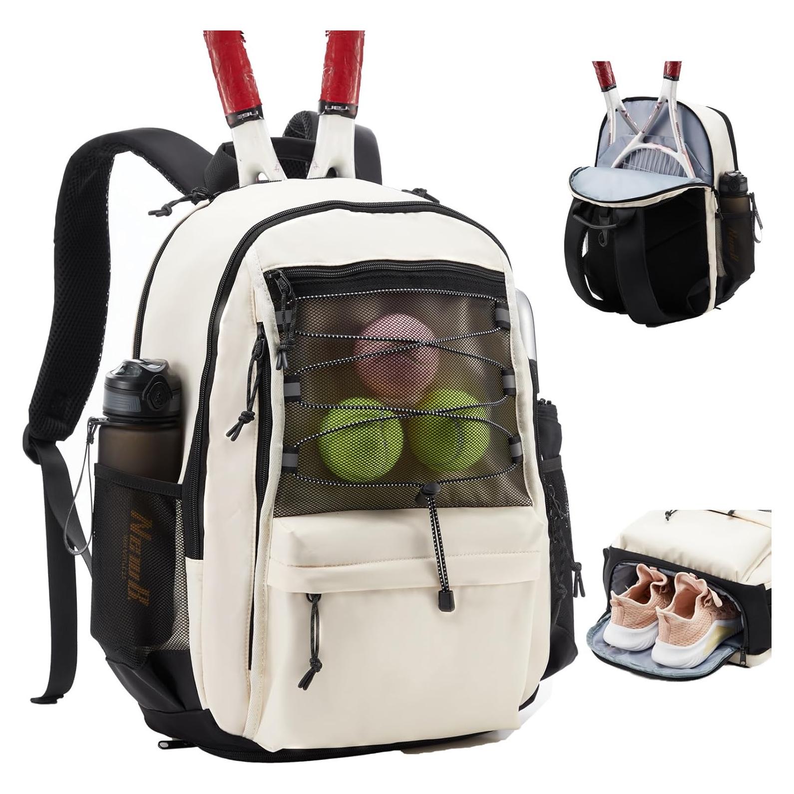 Mochila de Tenis LANBX T6600h para 2 Raquetas y Zapatos