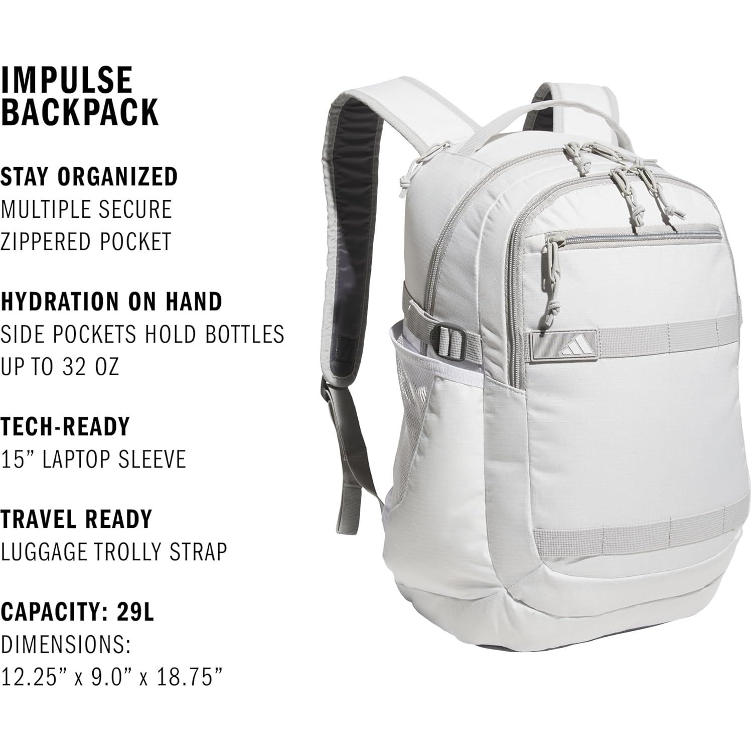 Mochila deportiva adidas Impulse unisex ligera 29L