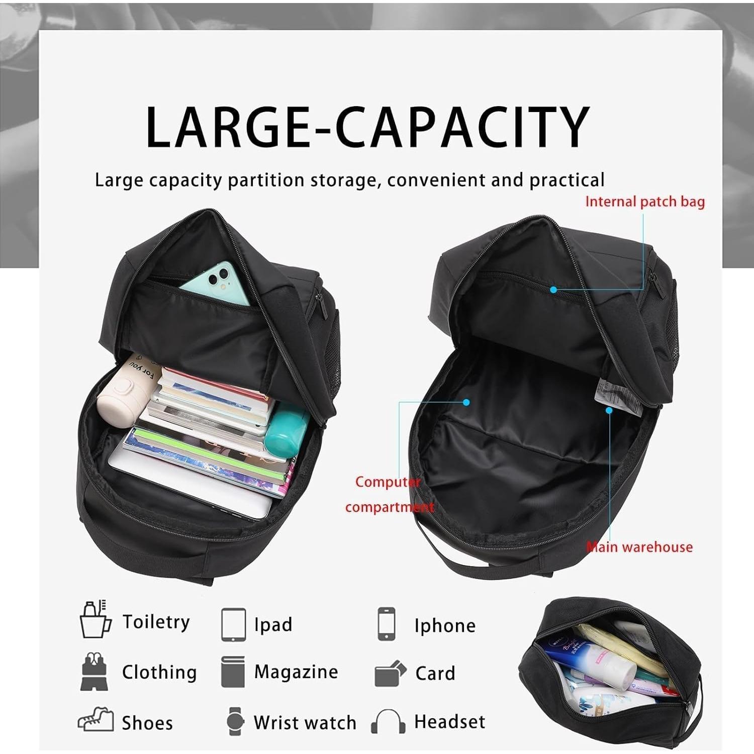Mochila de Viaje Impermeable HEAD para Laptop 15.6" Negra