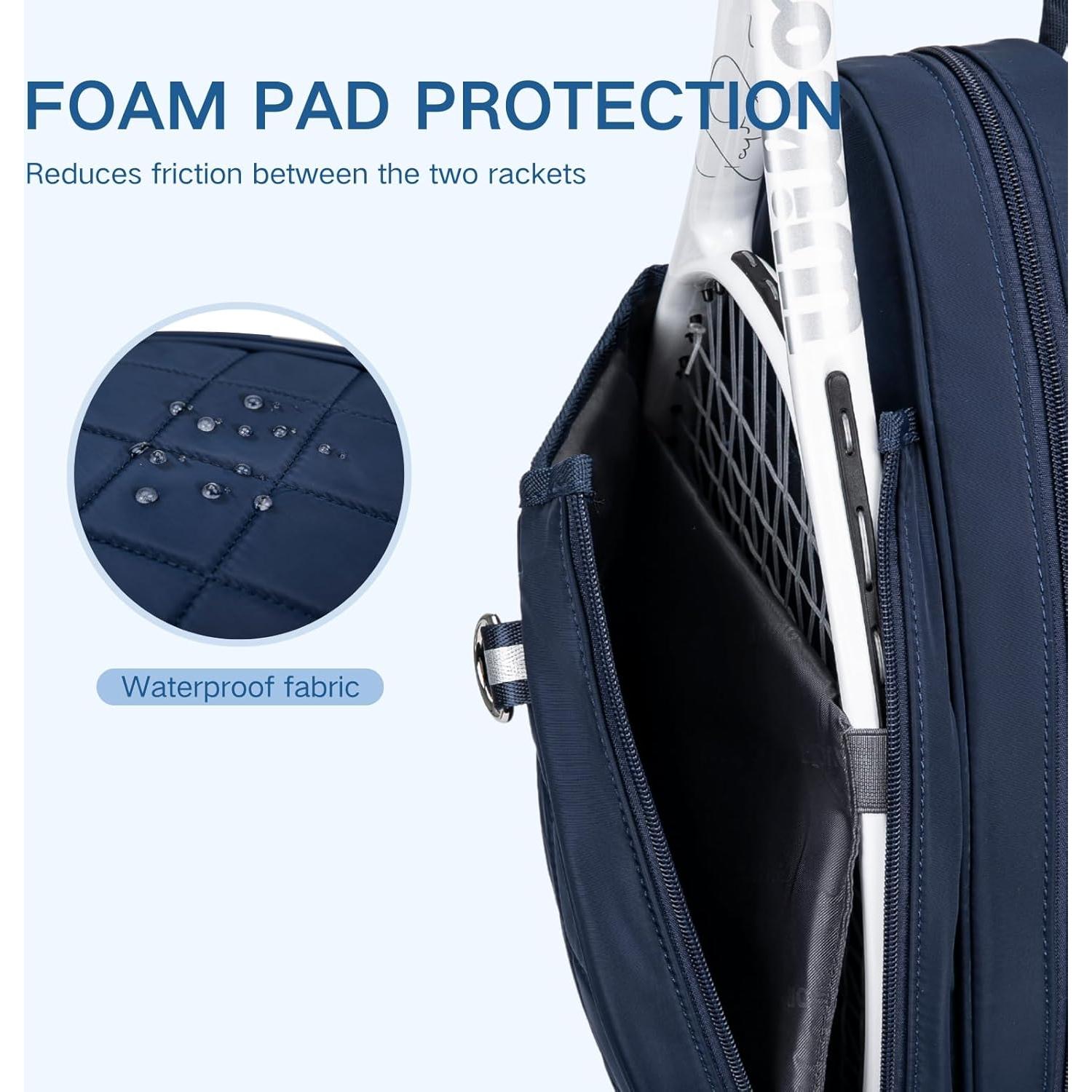 Bolsa de Tenis KAVIGOR Acolchada para 2 Raquetas Impermeable