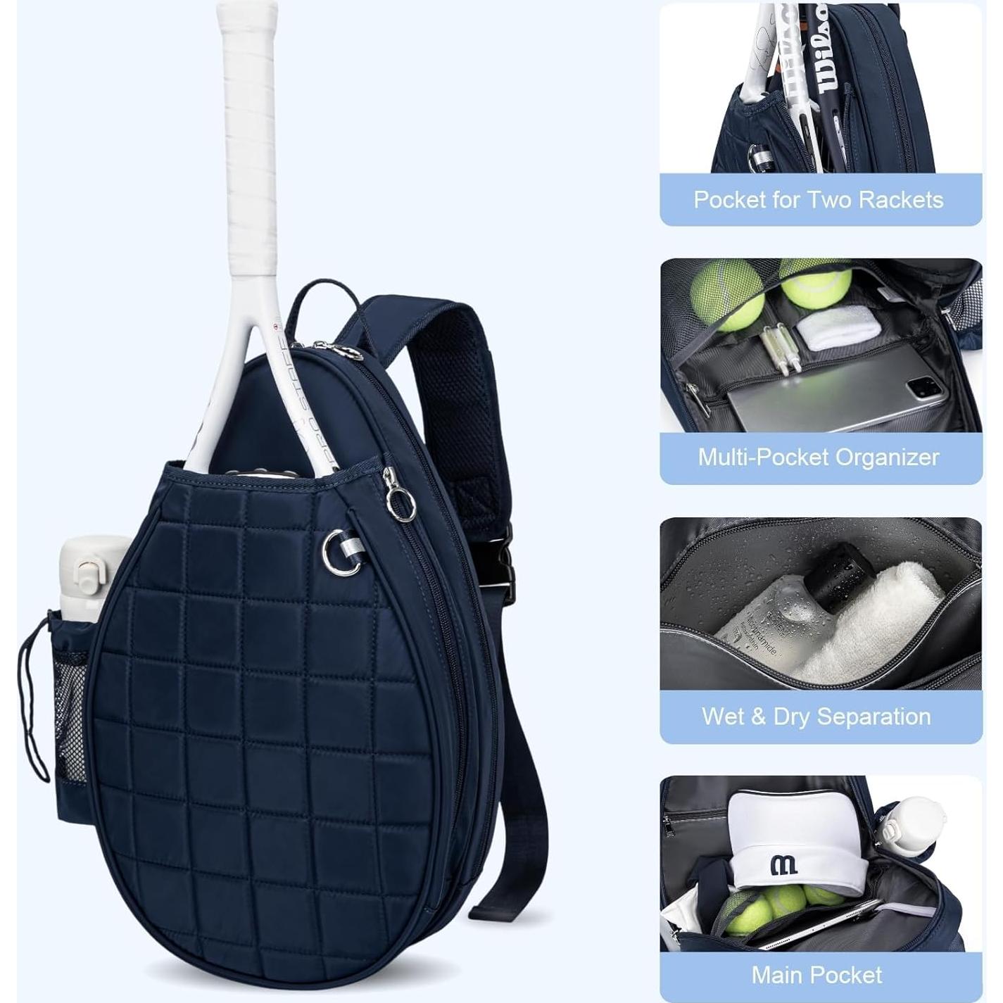 Bolsa de Tenis KAVIGOR Acolchada para 2 Raquetas Impermeable