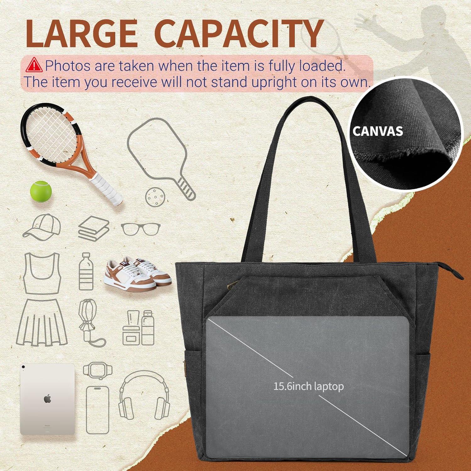 Bolsa de Tenis SMRITI Grande Negra para Raquetas y Accesorios