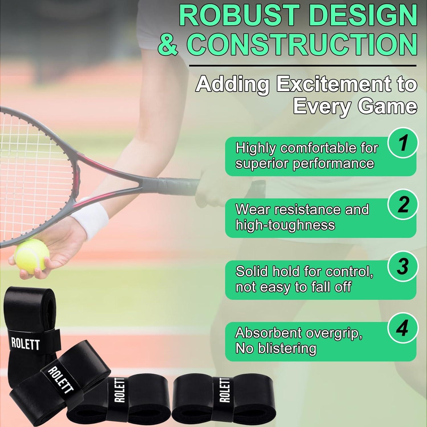 Paquete de 12 Cintas de Agarre Rolett para Raquetas de Tenis
