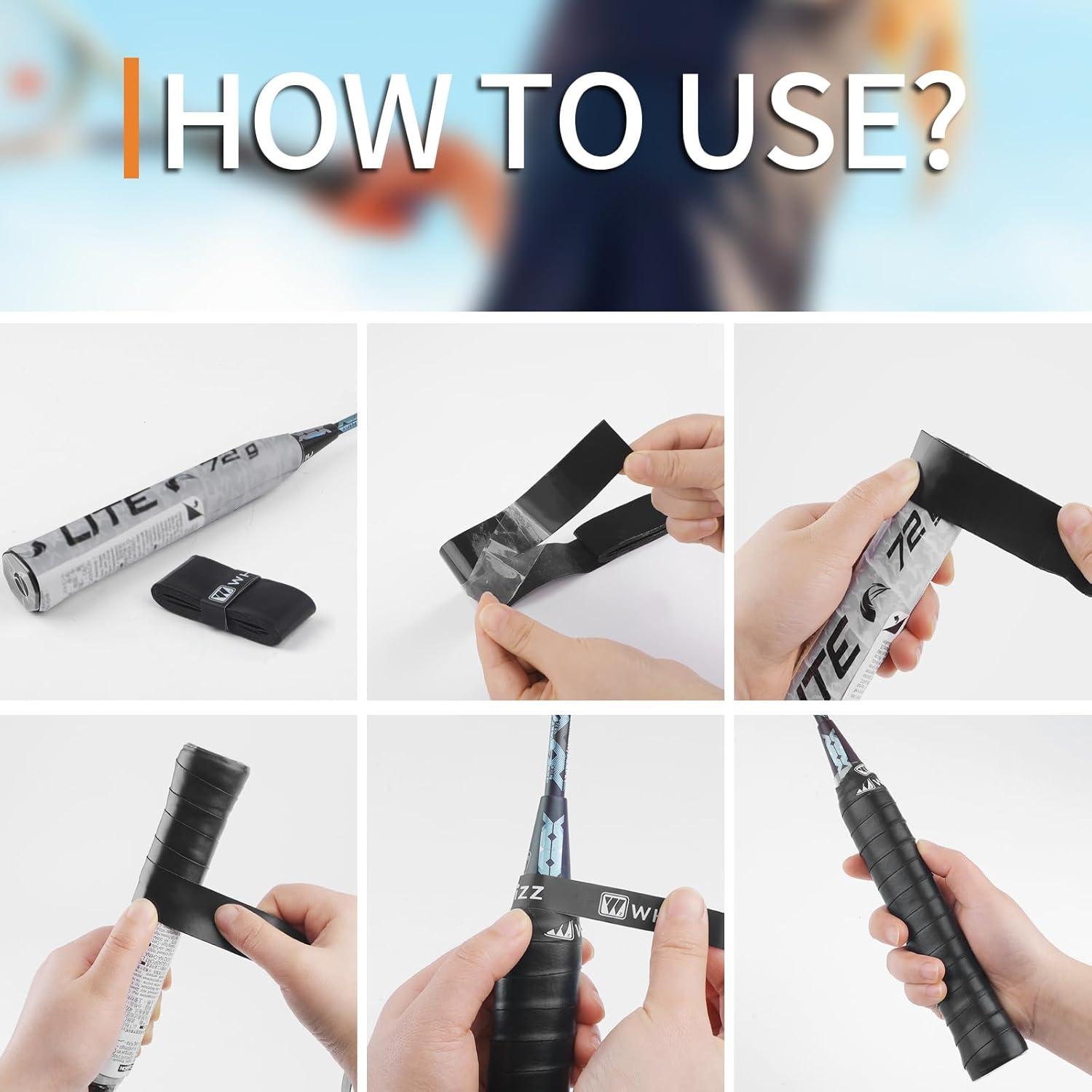 Cinta de Agarre Antideslizante COIDEA para Raqueta de Tenis - 6 Piezas