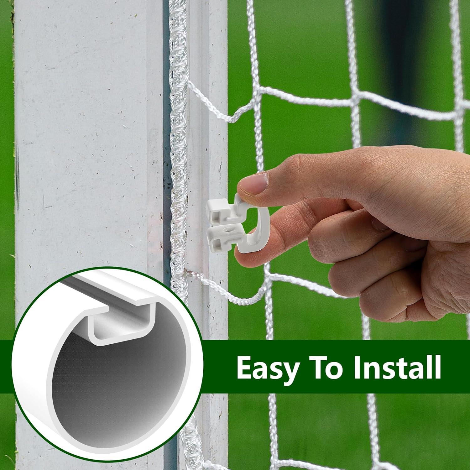 RunNico 50 Clips de Red de Gol de Fútbol Plástico Blanco