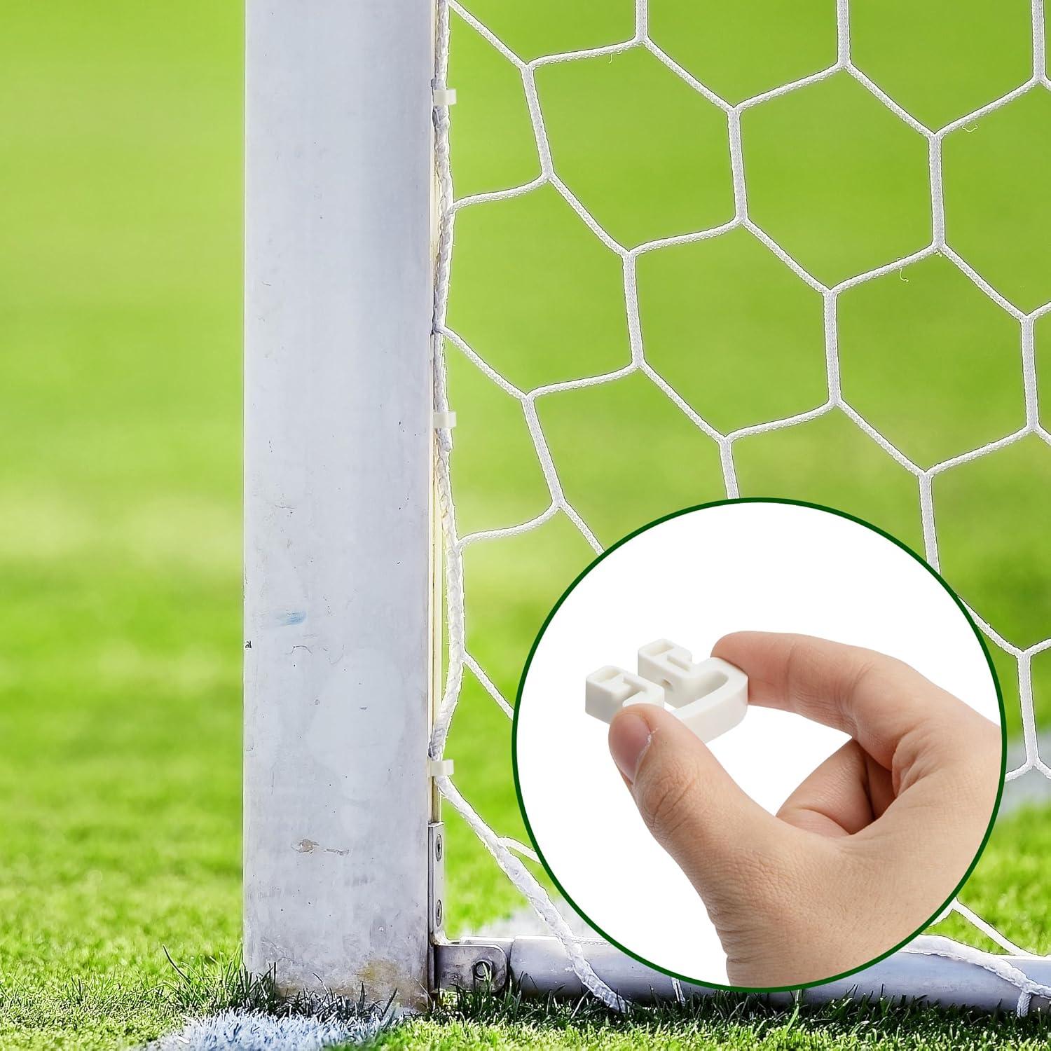 RunNico 50 Clips de Red de Gol de Fútbol Plástico Blanco