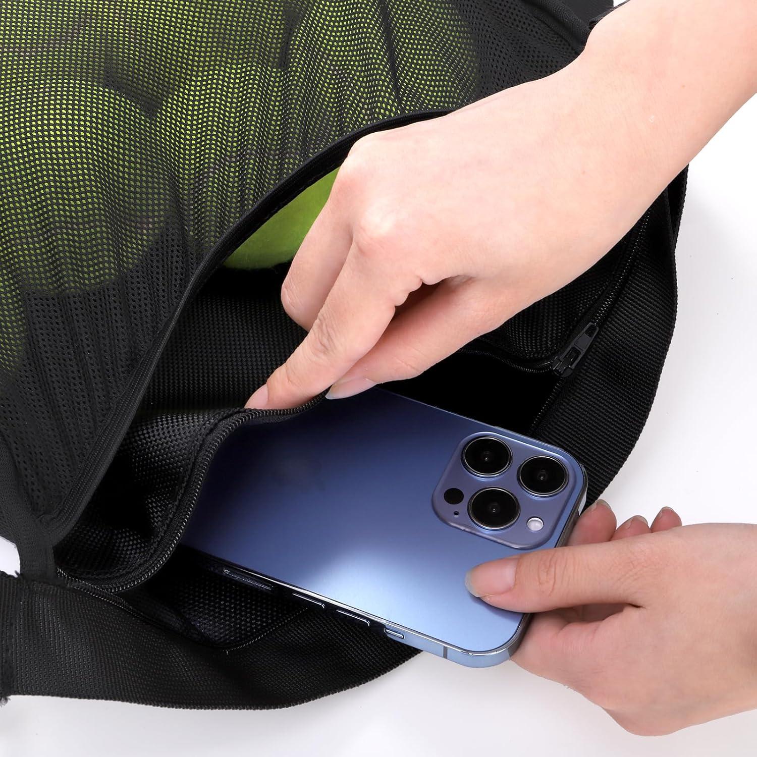 Tebery Bolsa de Cintura para Pelotas de Tenis 2 Piezas