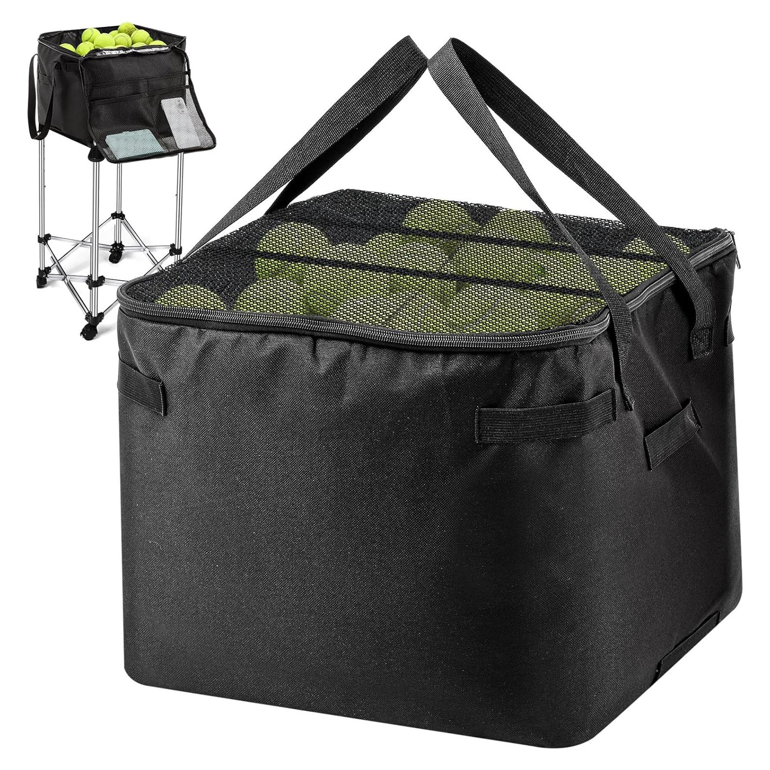 Cesta de Pelotas de Tenis Aliceset 35x35x30cm con Bolsillos