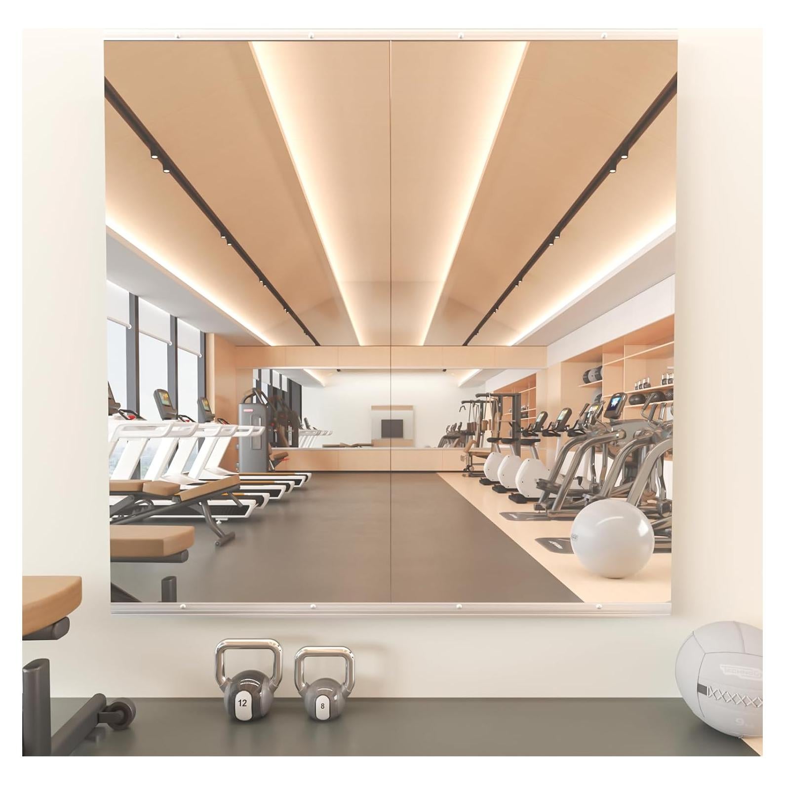 Espejo de Gimnasio Snowdool 121.9x60.9 cm 2 Piezas Vidrio Templado