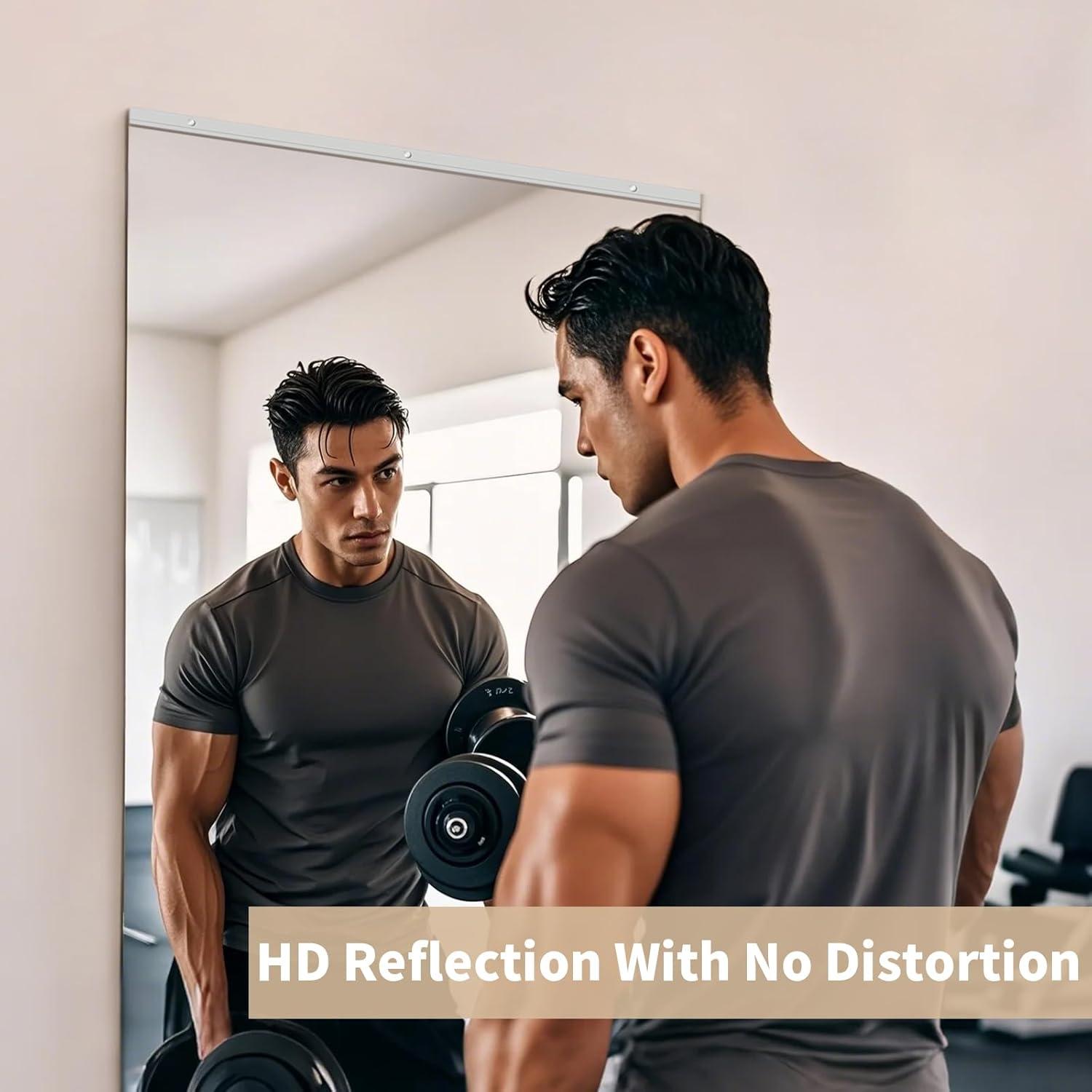 Espejo de Gimnasio Snowdool 121.9x60.9 cm 2 Piezas Vidrio Templado