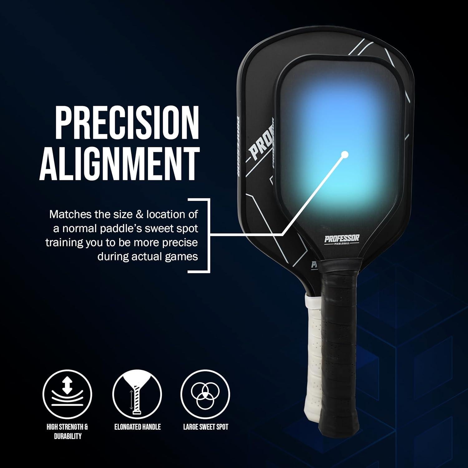 Pala de Entrenamiento Professor Pickleball Fibra Carbono 16mm