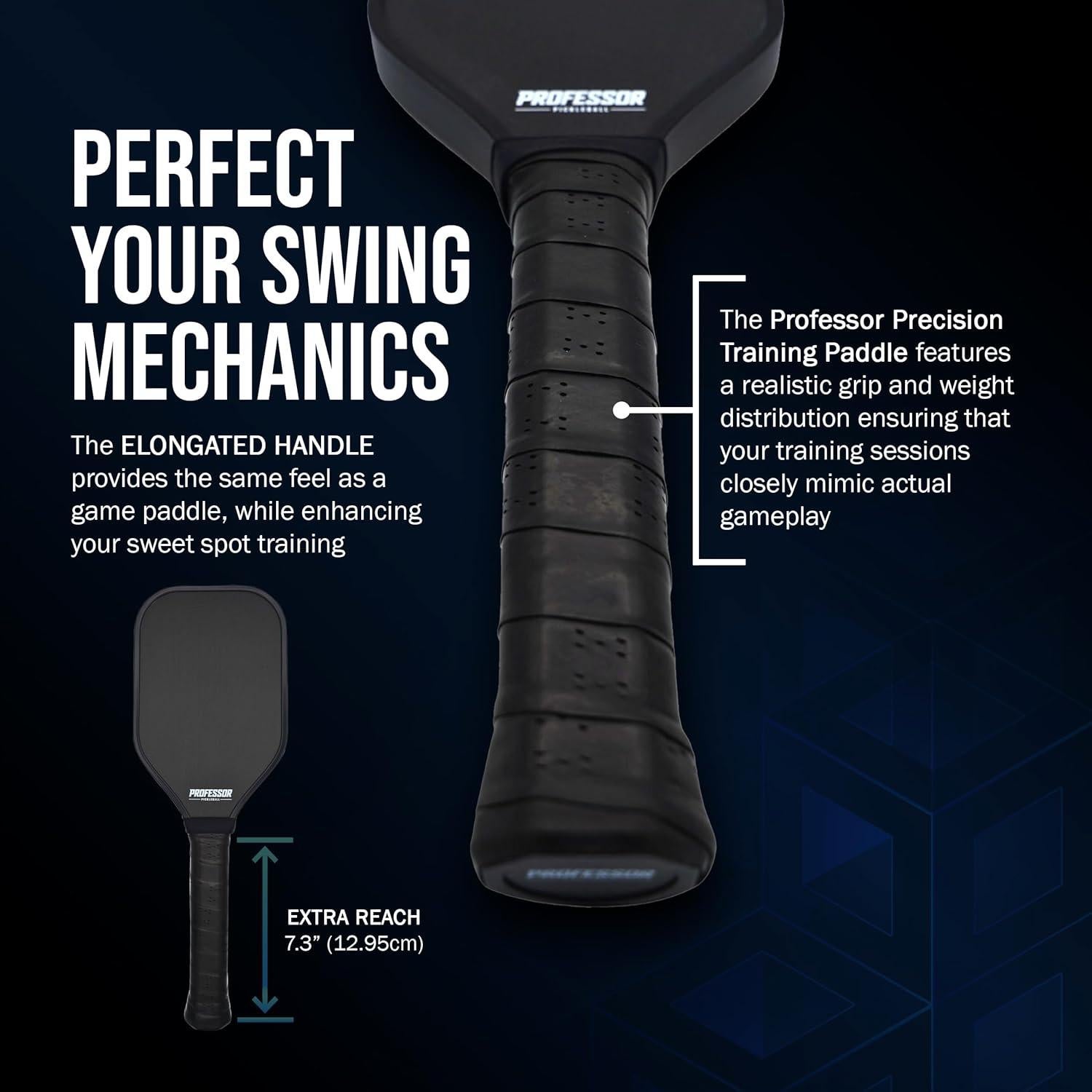 Pala de Entrenamiento Professor Pickleball Fibra Carbono 16mm