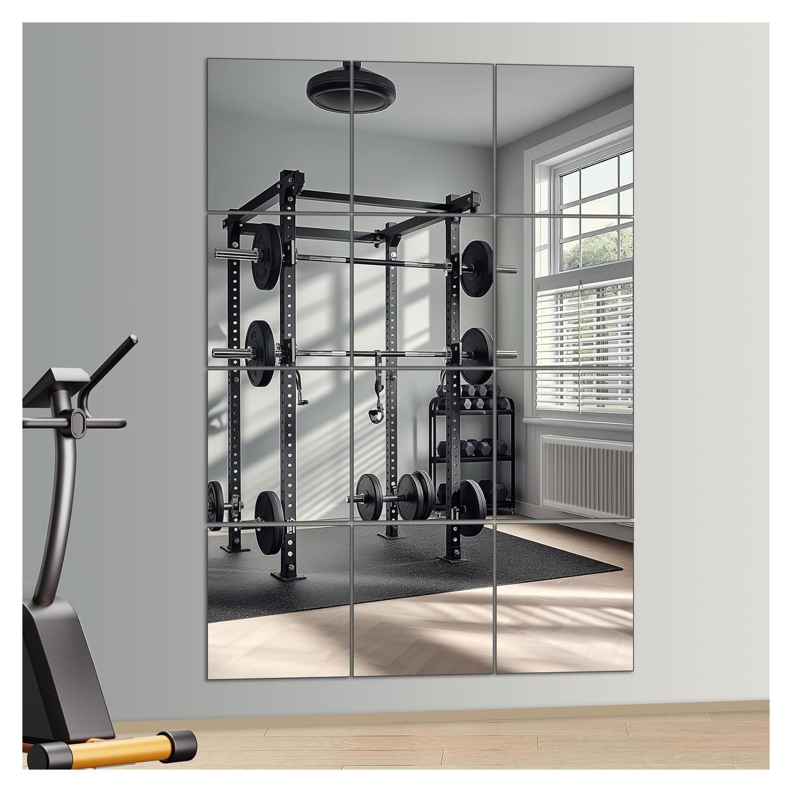 Espejo de Gimnasio en Casa VSAR 12Pcs 30.48x25.4cm Vidrio HD