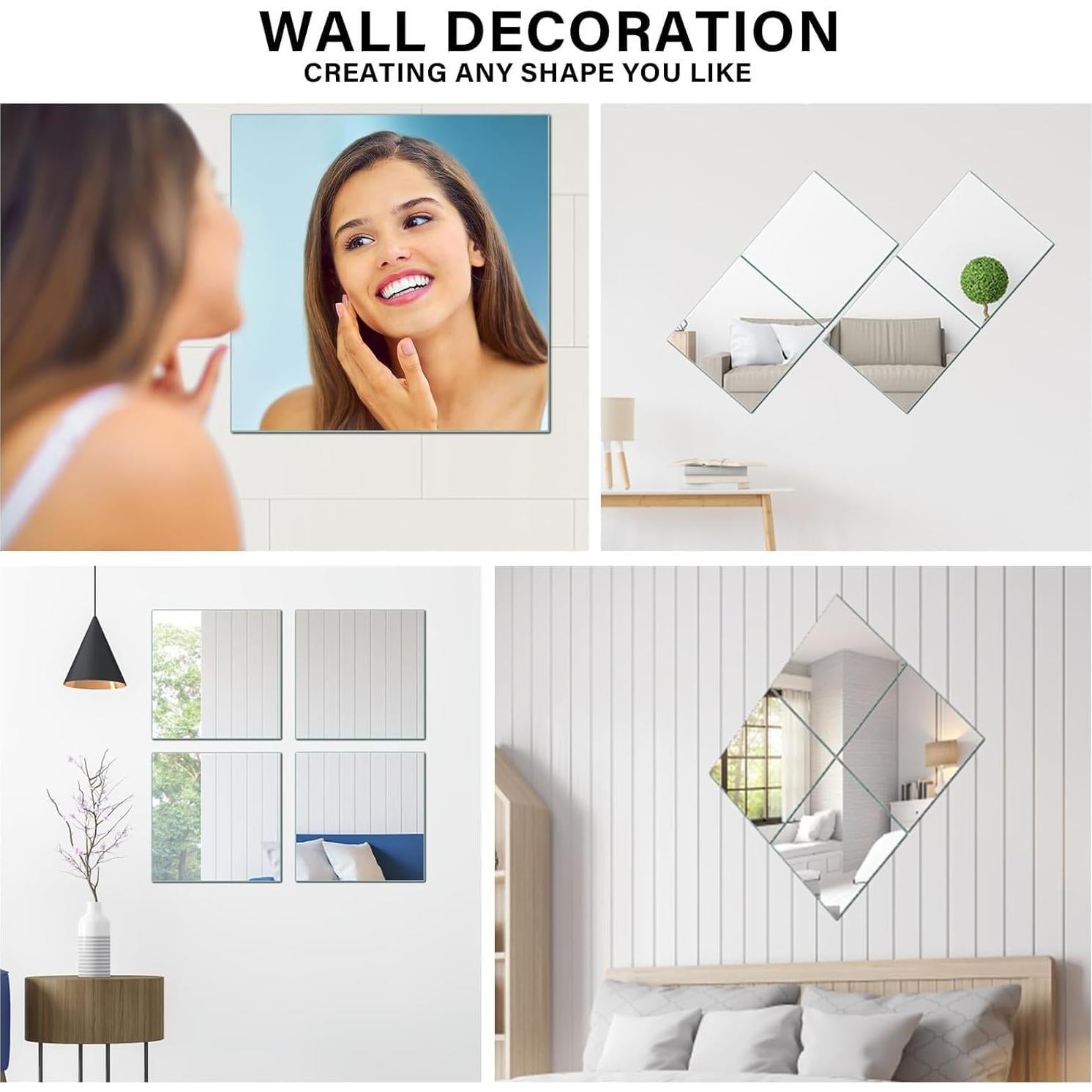 Espejo de Gimnasio en Casa VSAR 12Pcs 30.48x25.4cm Vidrio HD