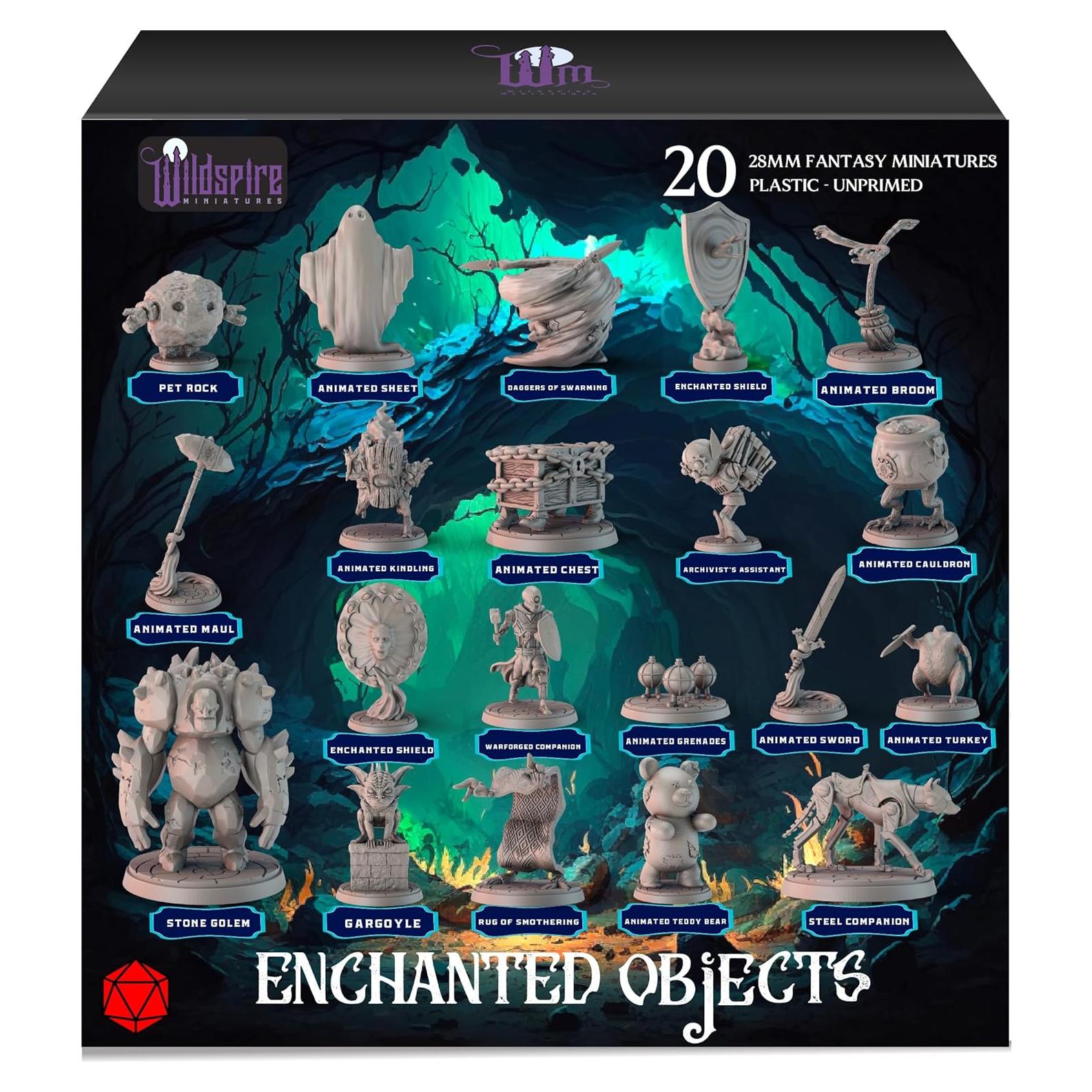 20 Miniaturas Encantadas D&D Wildspire Accesorios Fantasía