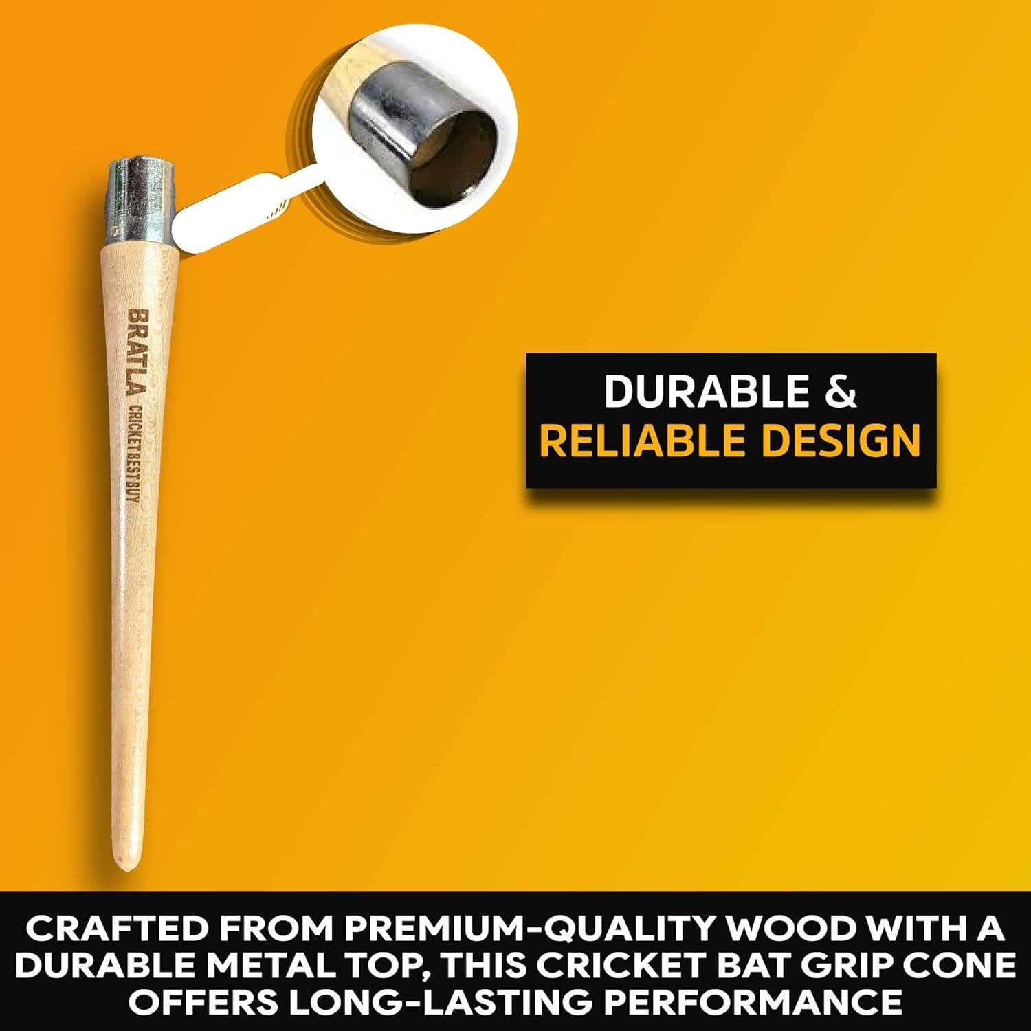 Cono de Agarre para Bate de Críquet Bratla - Madera y Metal