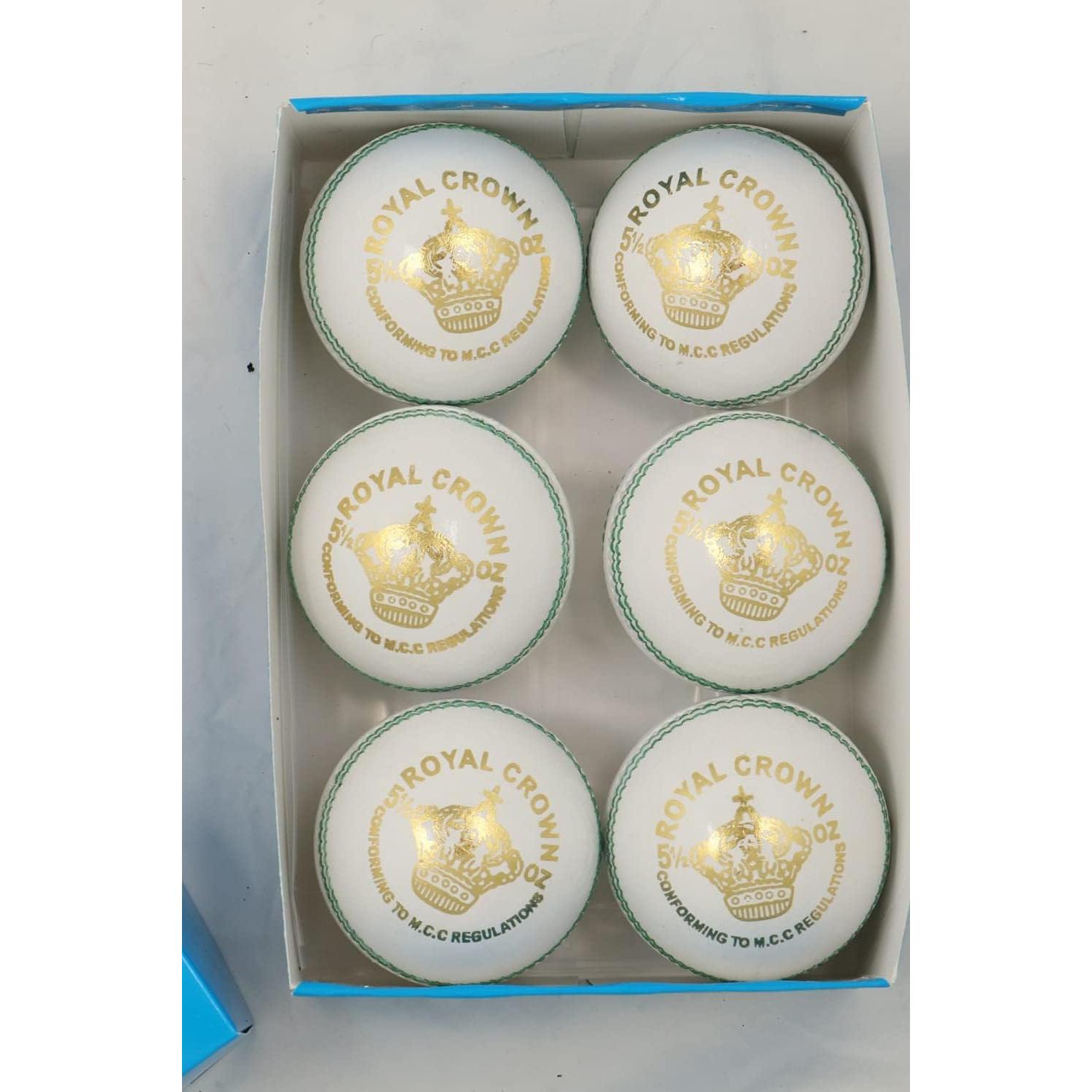 Paquete de 6 Bolas de Críquet Blancas BT Cricket 156g