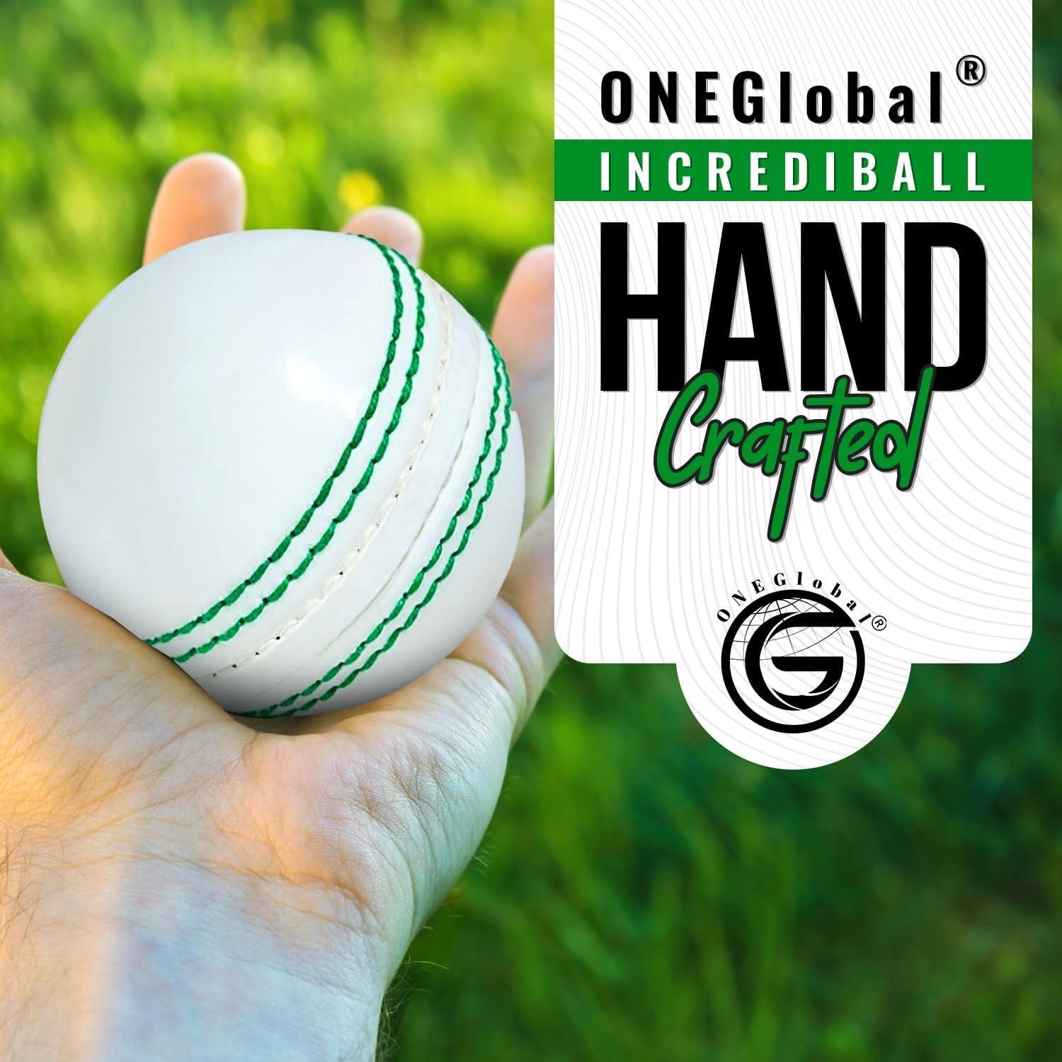 Pelota de Cricket Suave ONEGlobal PVC 3 Unidades 7cm Blanca