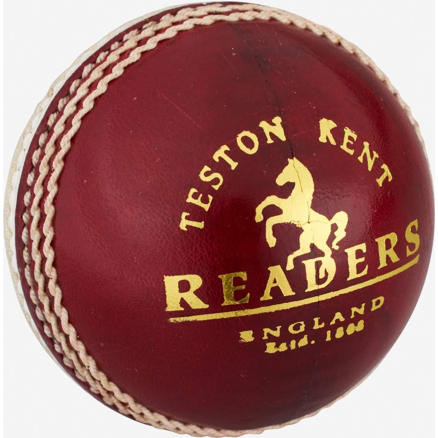 Pelota de Cricket Readers County Crown 'A' Joven 135g Cuero Rojo