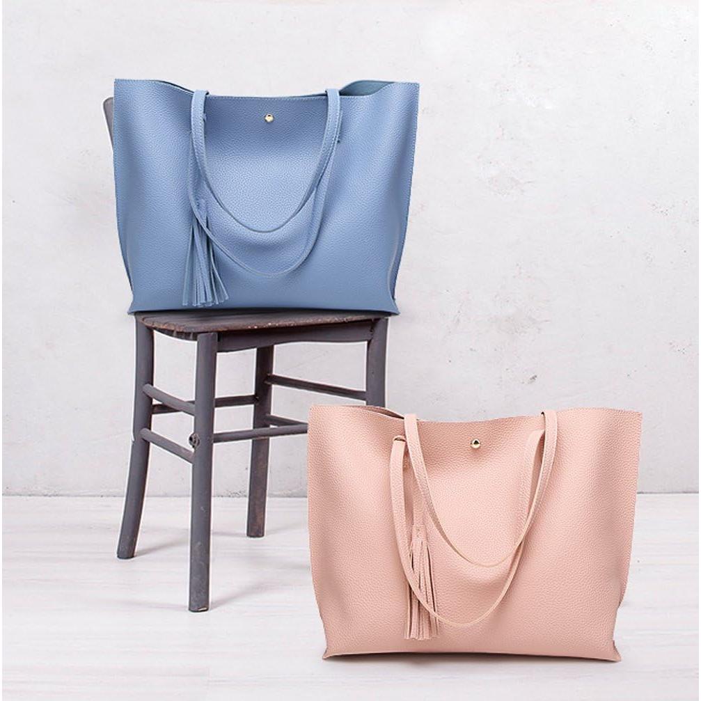 Bolso de Hombro Dreubea de Cuero Sintético Gran Capacidad