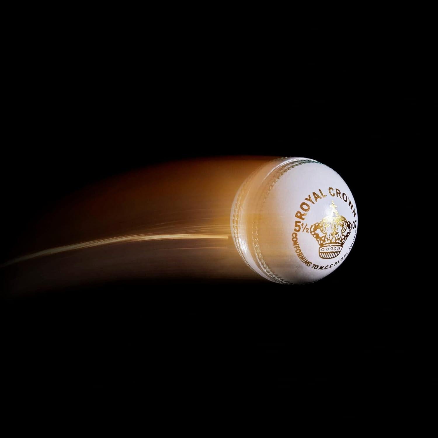 Bola de Críquet Blanca BT Cricket 156g - Cuero Genuino