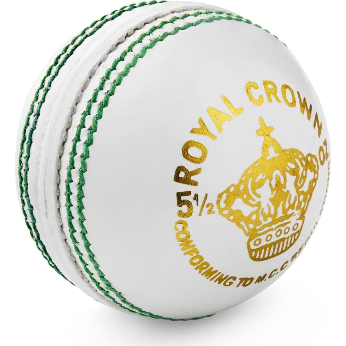 Bola de Críquet Blanca BT Cricket 156g - Cuero Genuino