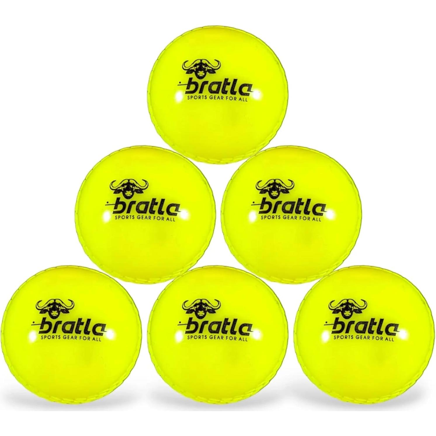 Pelotas de Cricket Wind Bratla - Paquete de 6 Suaves Naranja