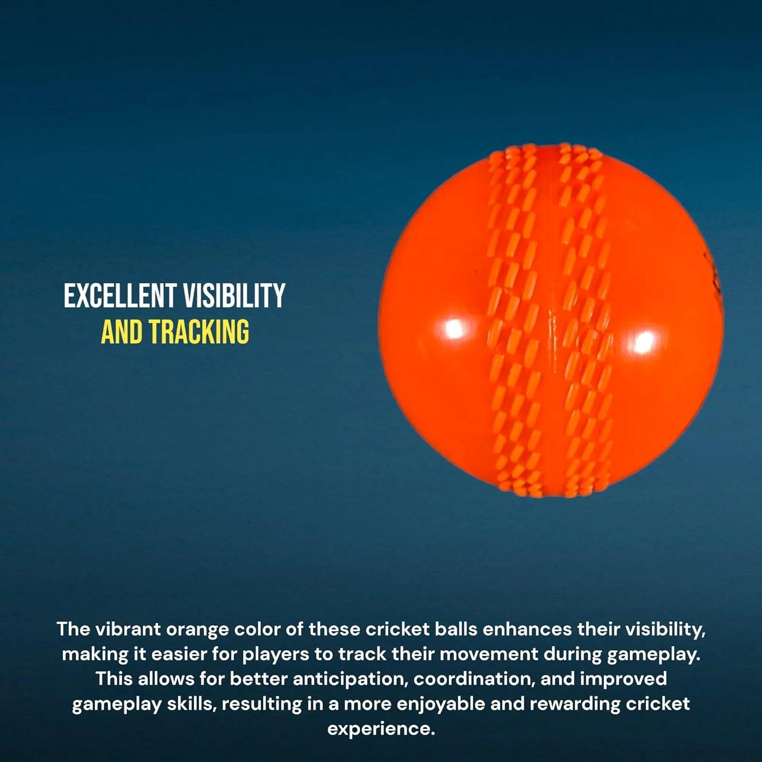 Pelotas de Cricket Wind Bratla - Paquete de 6 Suaves Naranja