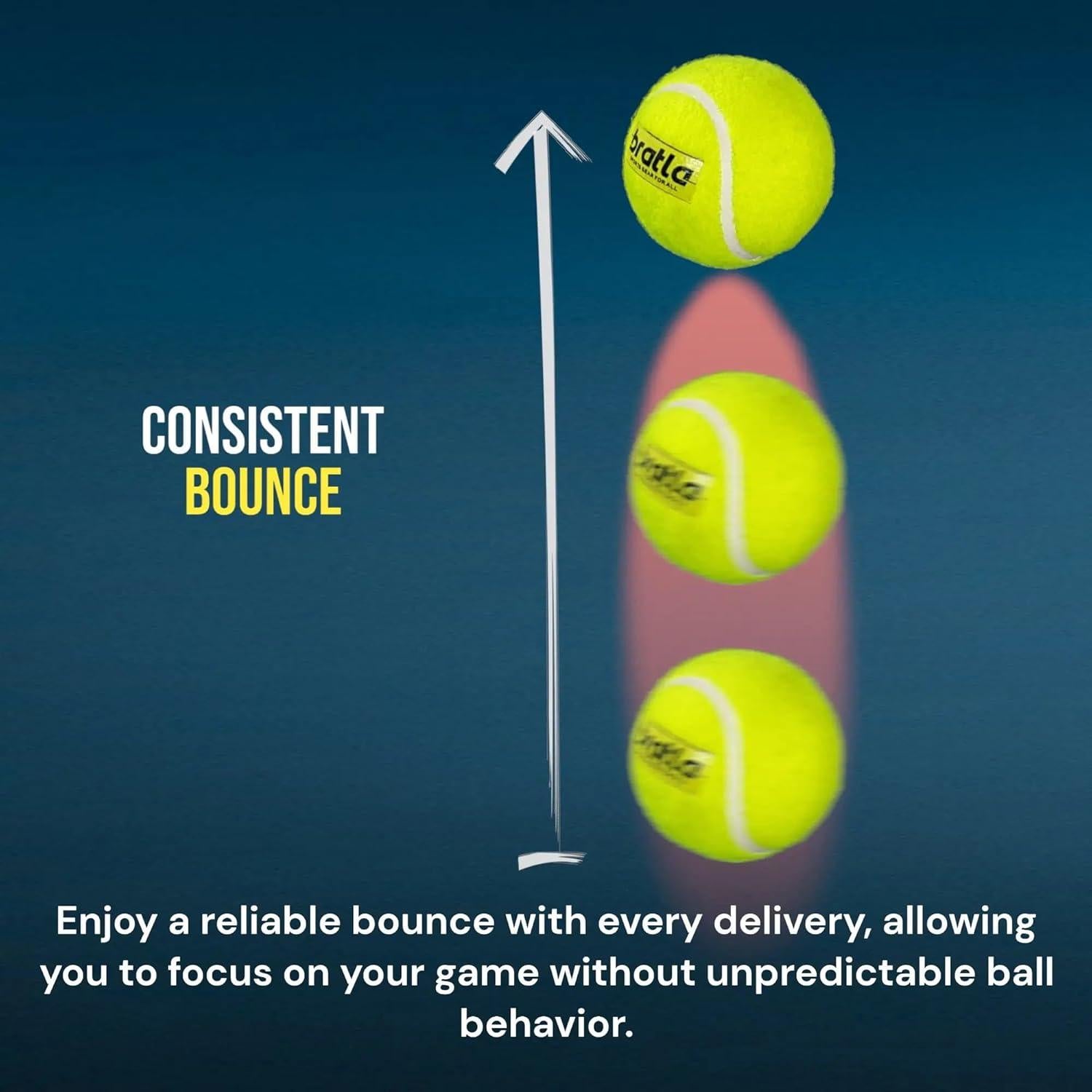 Pelotas de Cricket de Tenis Pesada Bratla - Paquete de 6