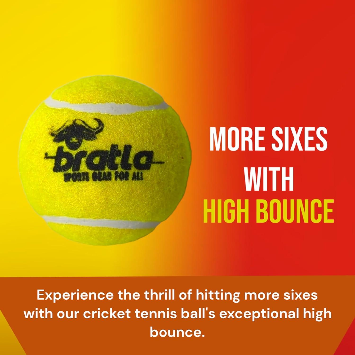 Pelotas de Tenis de Cricket Bratla Pro - Paquete de 3 Unidades
