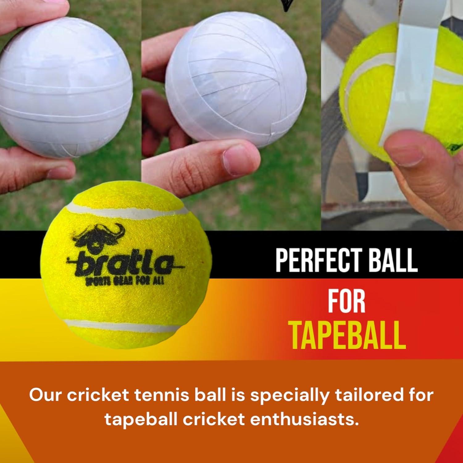 Pelotas de Tenis de Cricket Bratla Pro - Paquete de 3 Unidades