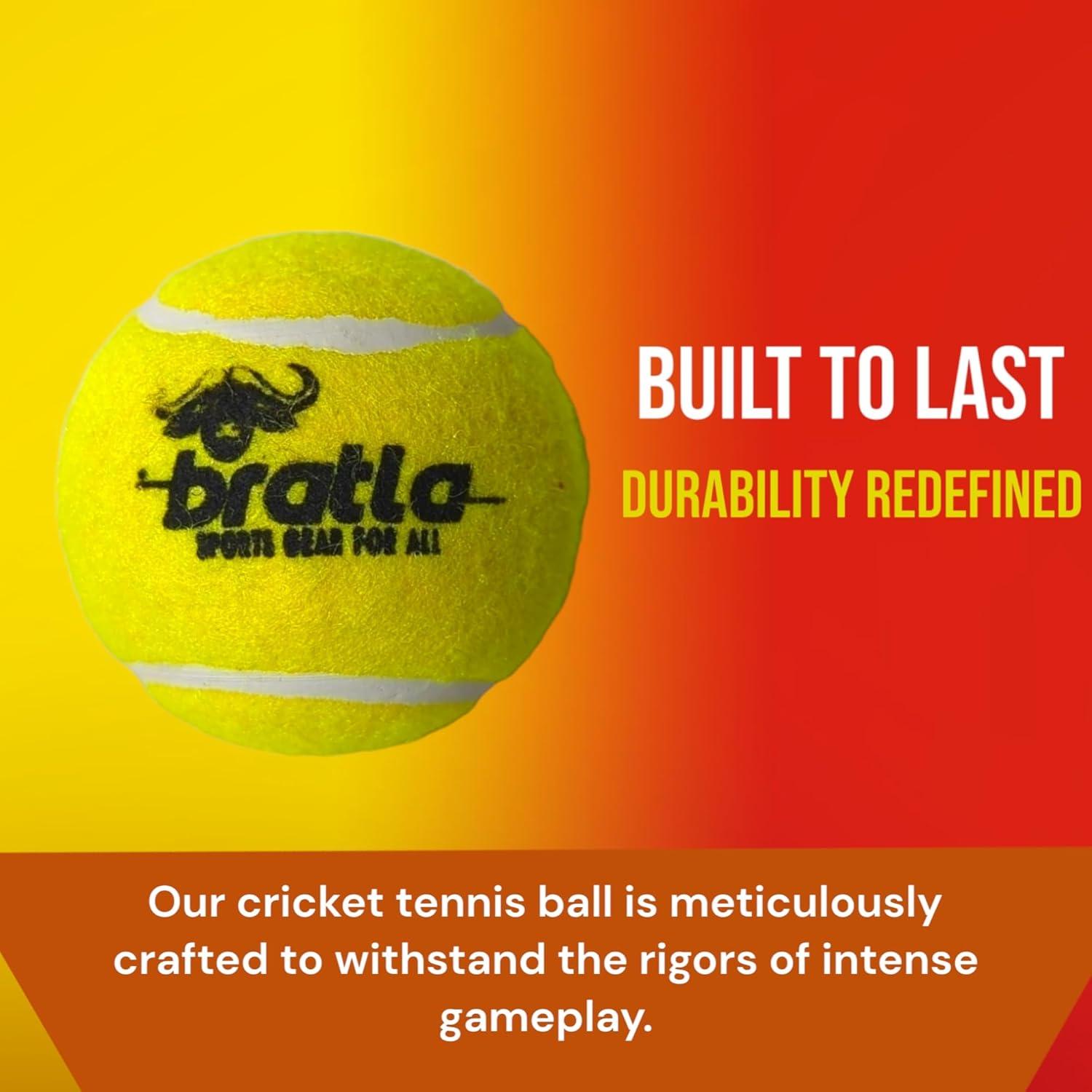 Pelotas de Tenis de Cricket Bratla Pro - Paquete de 3 Unidades