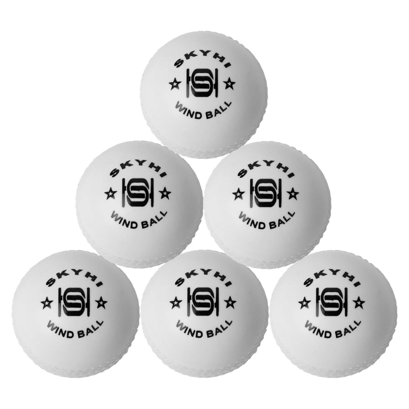 Pelotas de Cricket Wind SKYHI - Paquete de 6 Suaves para Entrenamiento