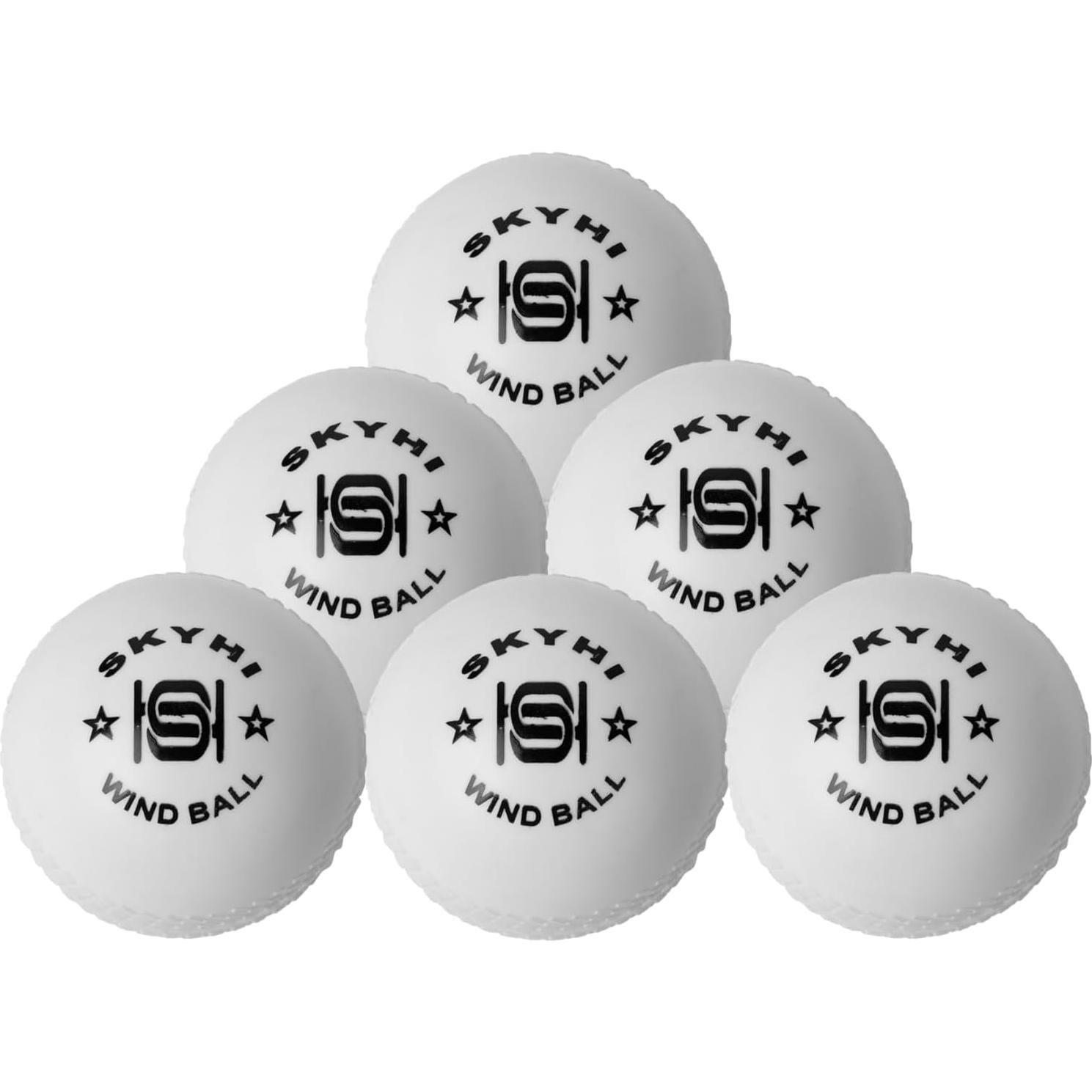 Pelotas de Cricket Wind SKYHI - Paquete de 6 Suaves para Entrenamiento