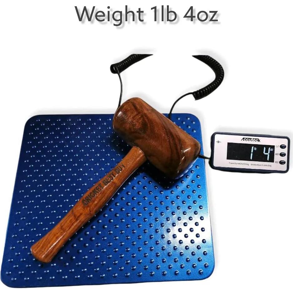 Mazo de Cricket Bratla Deluxe de Madera - 454g, Mango Corto