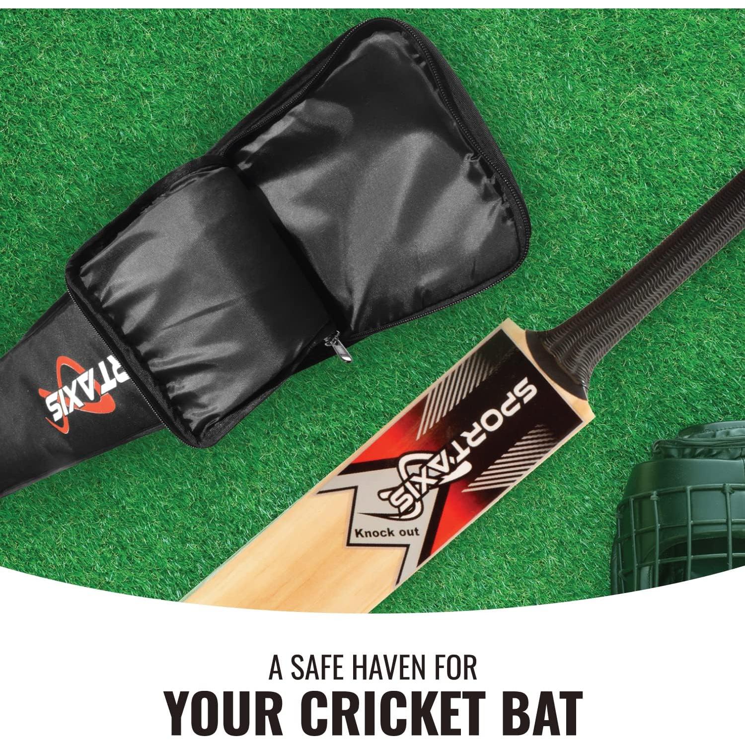 Bolsa acolchada de espuma SPORTAXIS para bate de cricket - Correa ajustable, ligera y duradera