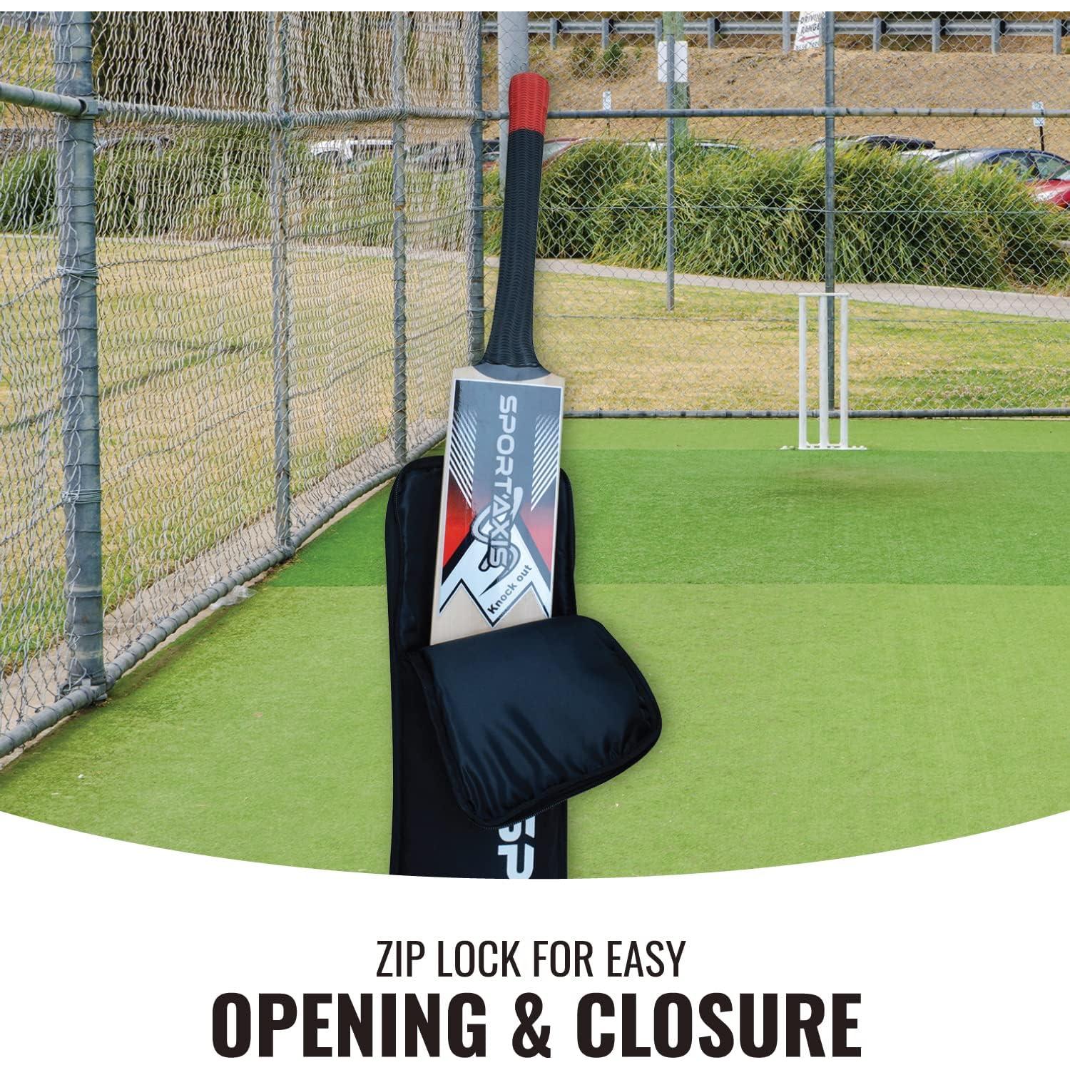 Bolsa acolchada de espuma SPORTAXIS para bate de cricket - Correa ajustable, ligera y duradera