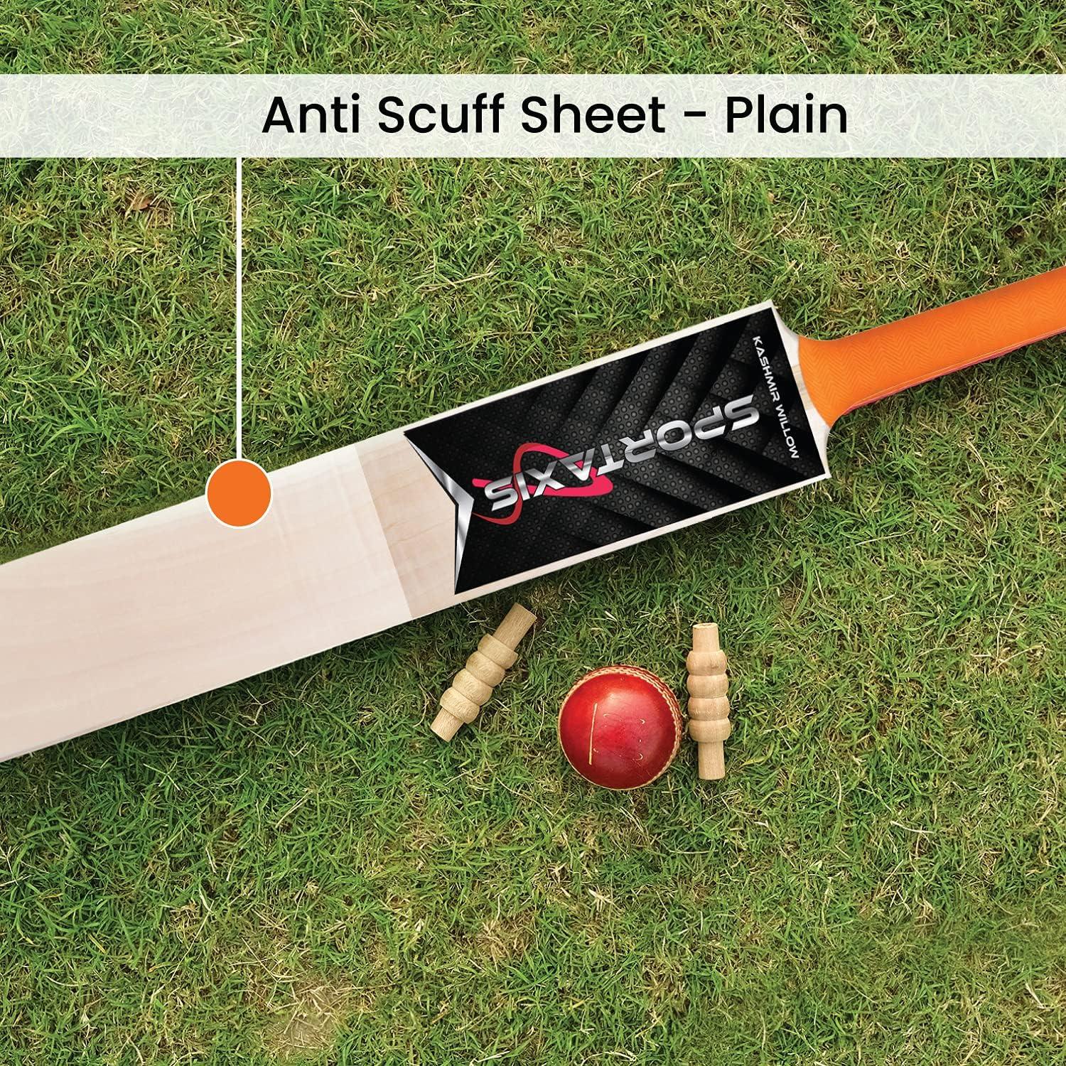 Hoja Antidesgaste para Bate de Críquet SPORTAXIS - Transparente - Paquete de 2