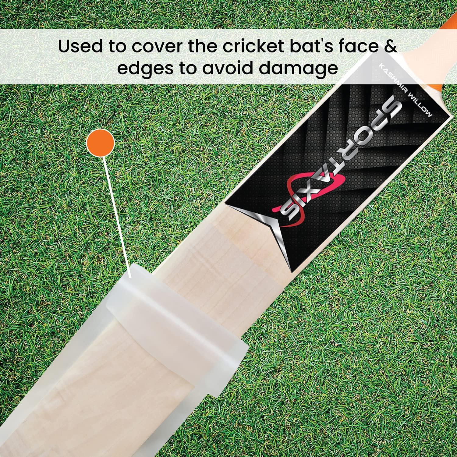 Hoja Antidesgaste para Bate de Críquet SPORTAXIS - Transparente - Paquete de 2